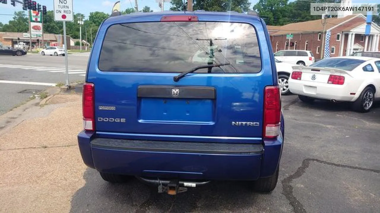 2010 Dodge Nitro Se VIN: 1D4PT2GK6AW147191 Lot: 56058732
