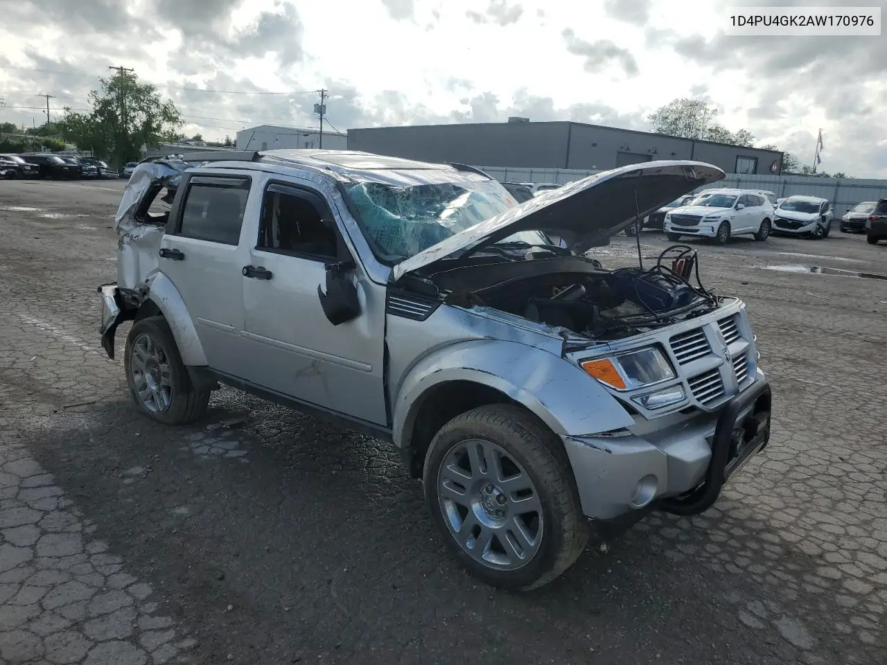 2010 Dodge Nitro Heat VIN: 1D4PU4GK2AW170976 Lot: 57406765