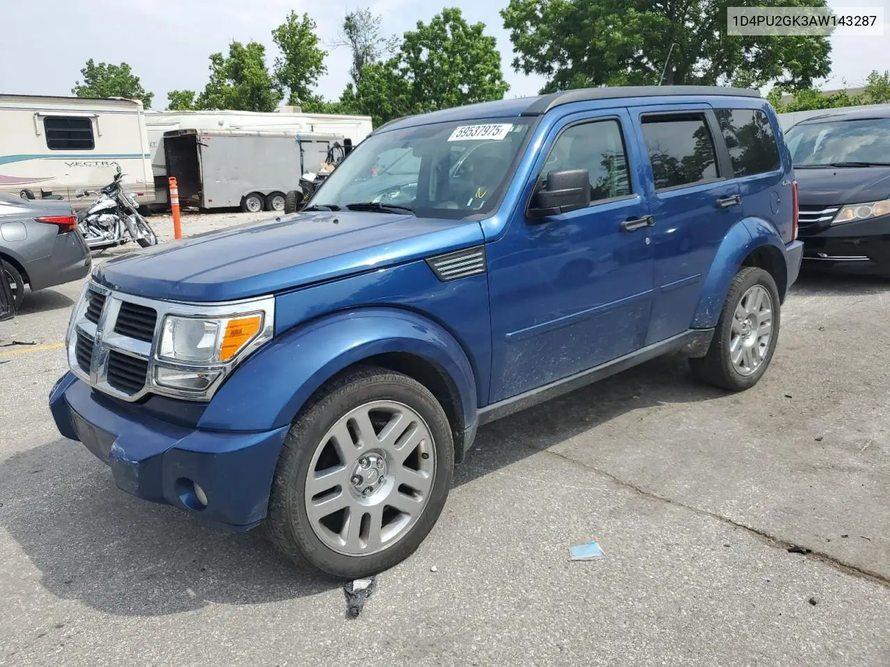 2010 Dodge Nitro Se VIN: 1D4PU2GK3AW143287 Lot: 59537975