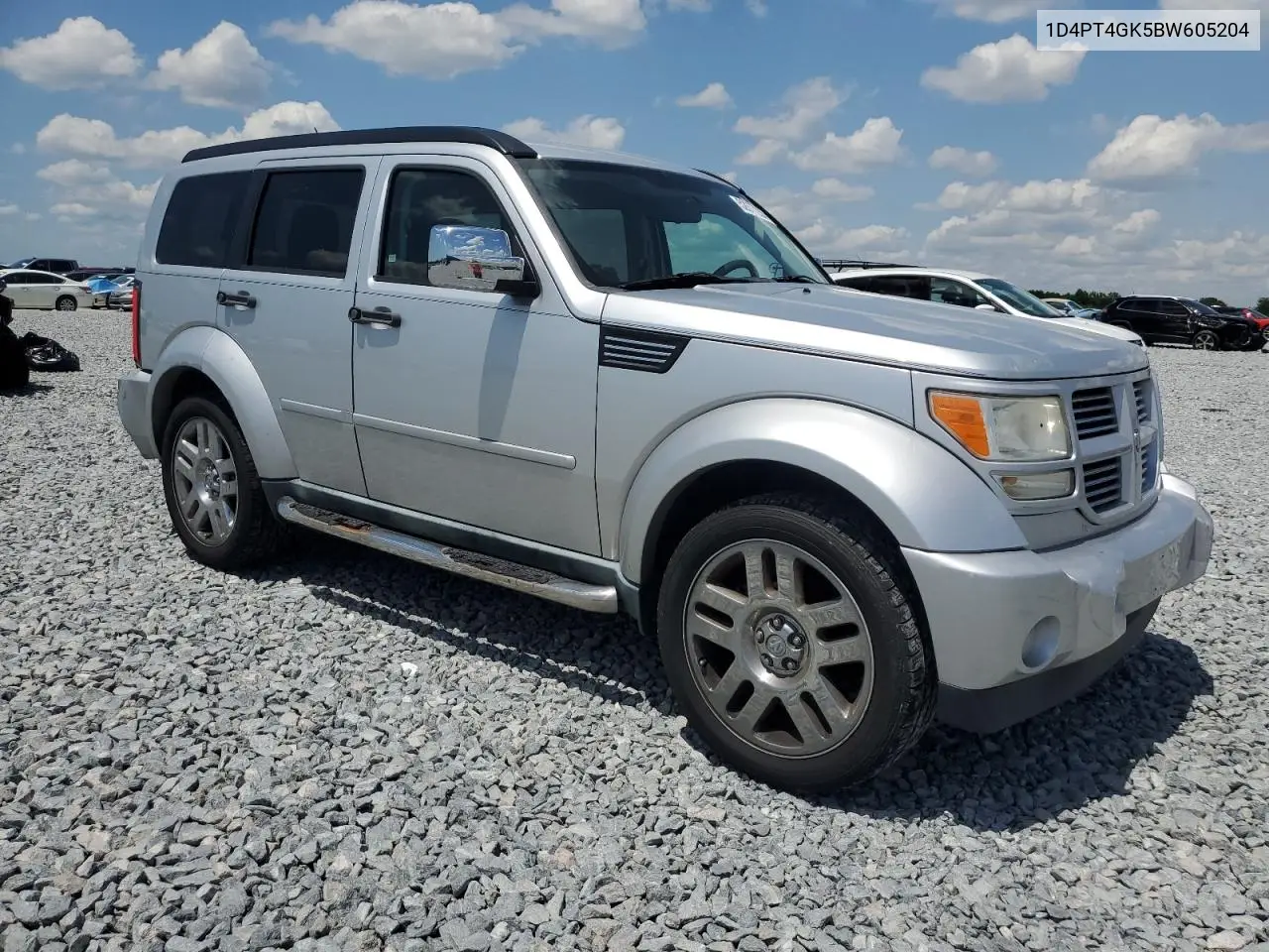 2011 Dodge Nitro Heat VIN: 1D4PT4GK5BW605204 Lot: 52677235