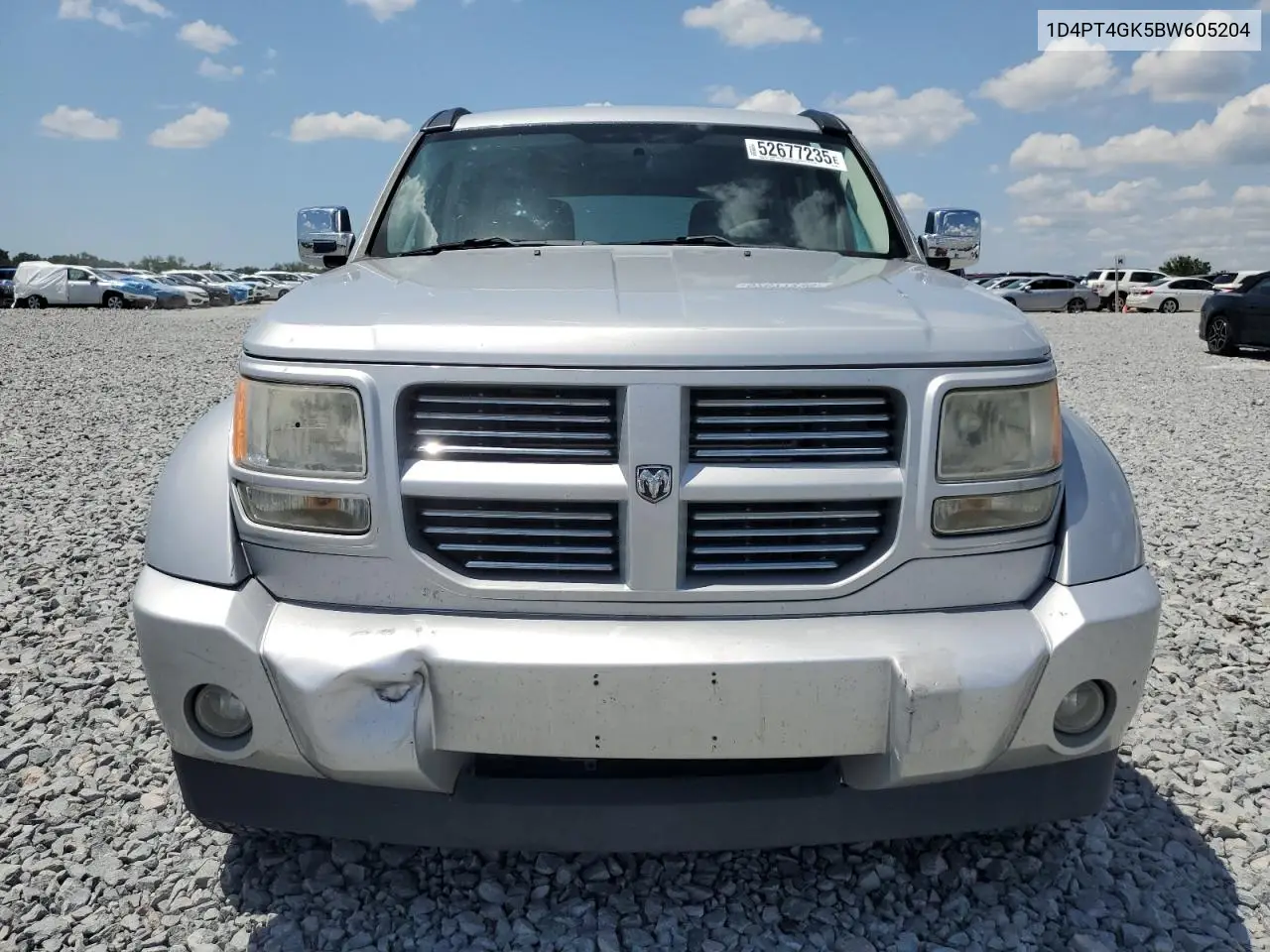2011 Dodge Nitro Heat VIN: 1D4PT4GK5BW605204 Lot: 52677235