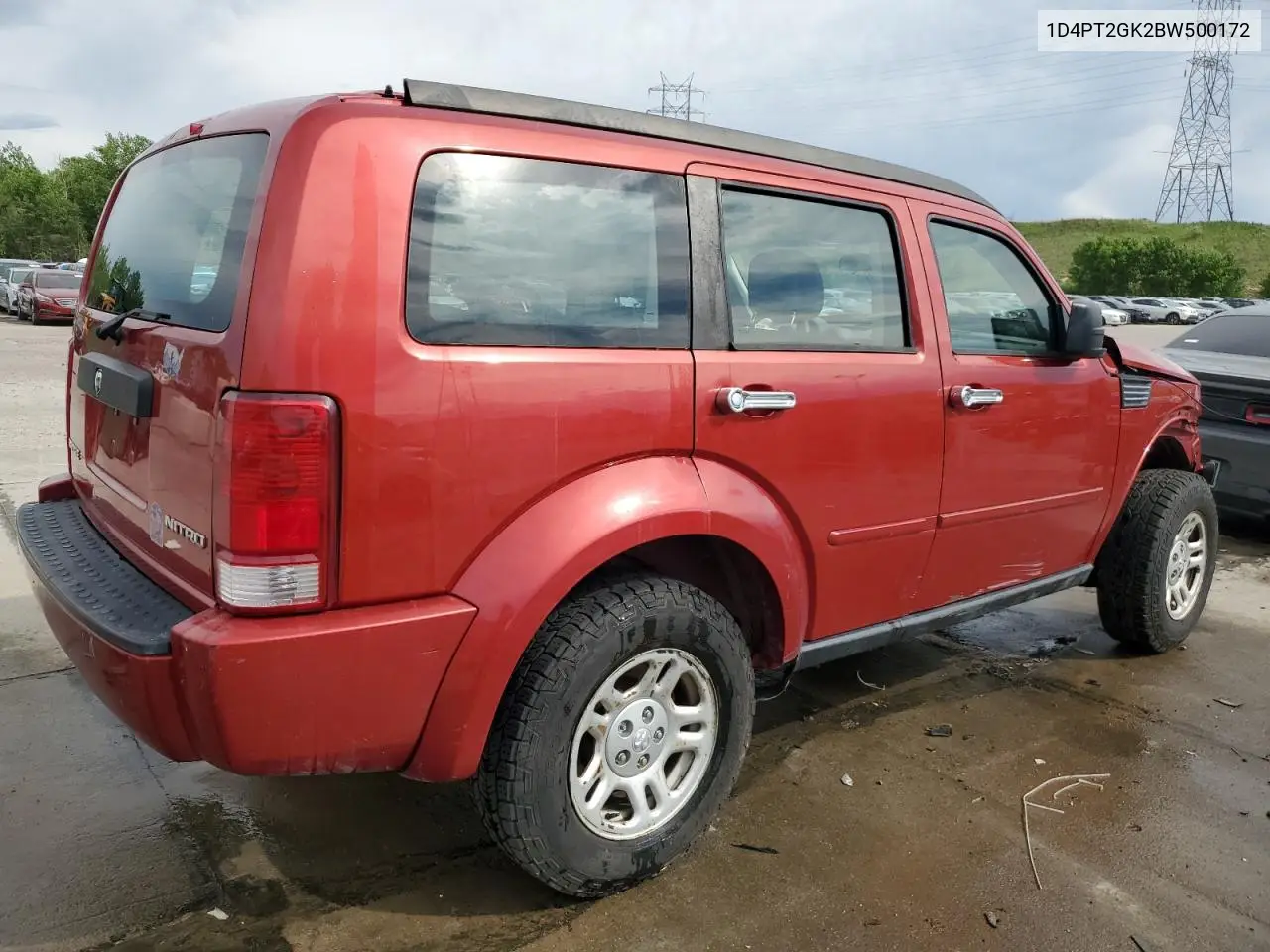 2011 Dodge Nitro Se VIN: 1D4PT2GK2BW500172 Lot: 60793325