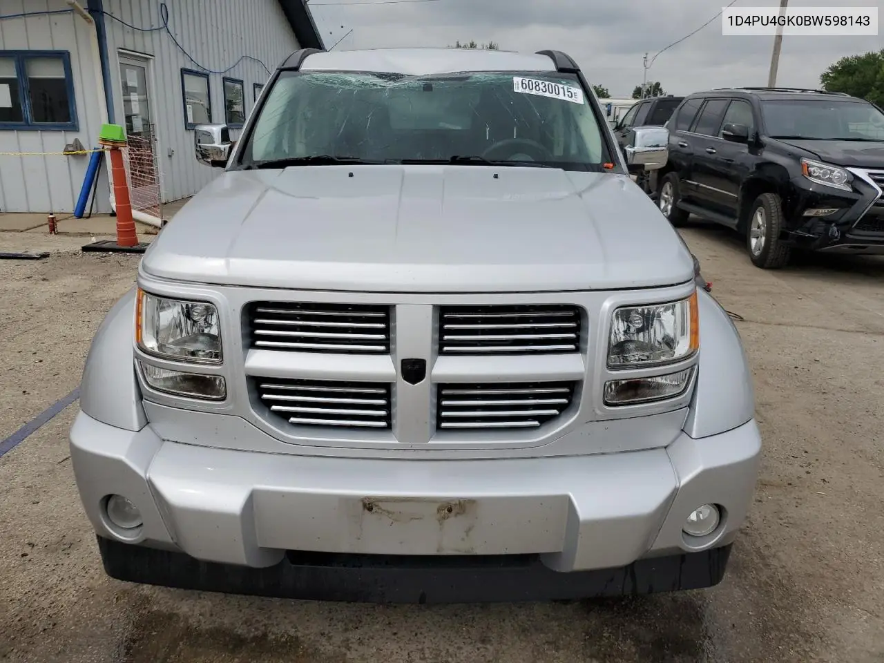 2011 Dodge Nitro Heat VIN: 1D4PU4GK0BW598143 Lot: 60830015