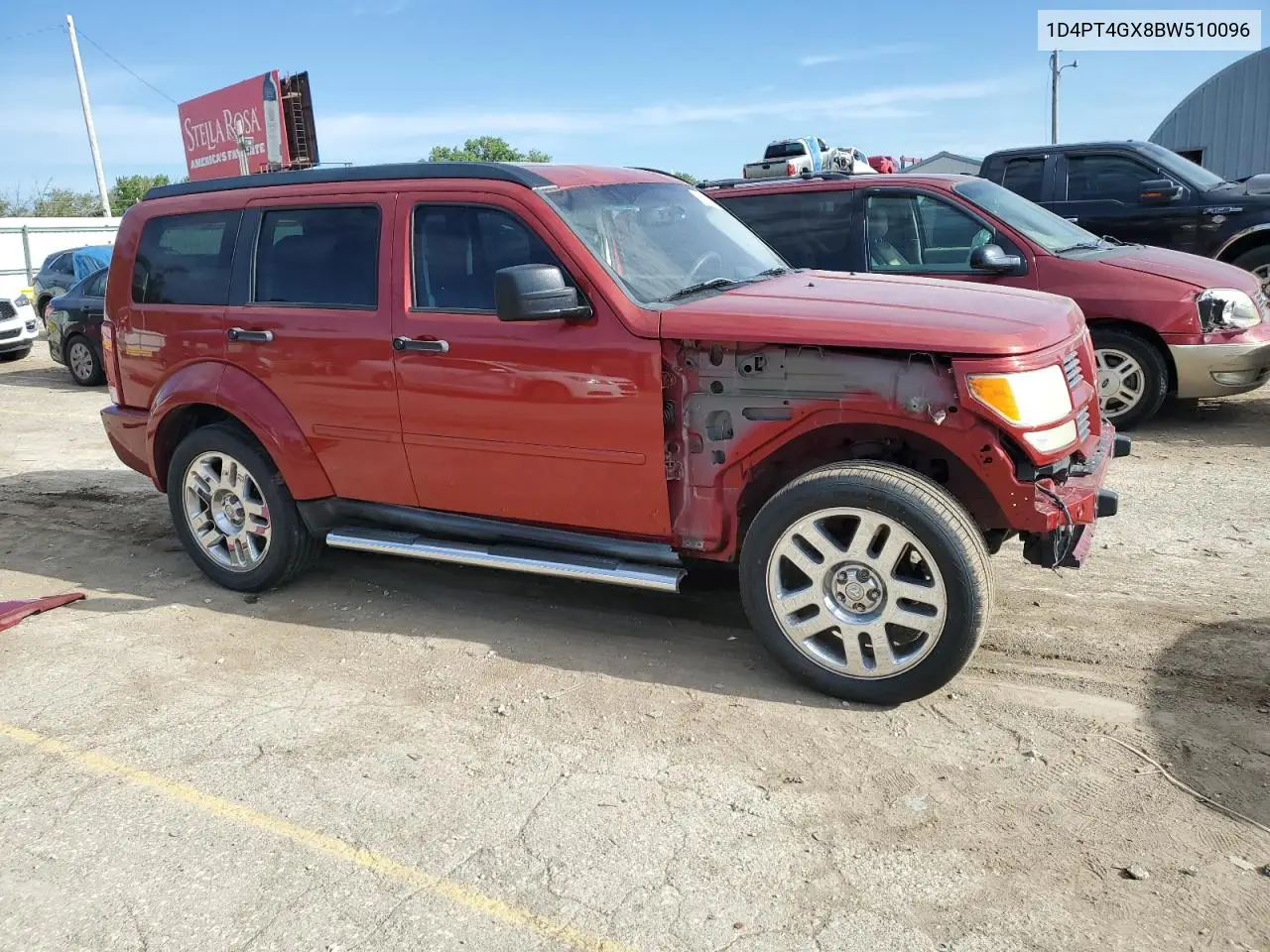 2011 Dodge Nitro Heat VIN: 1D4PT4GX8BW510096 Lot: 62066875