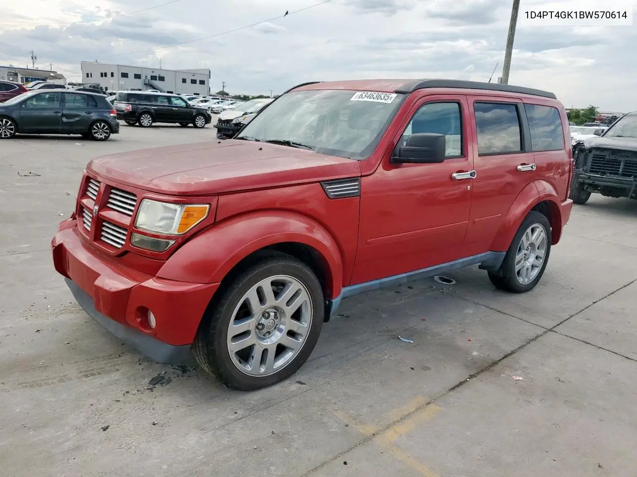 2011 Dodge Nitro Heat VIN: 1D4PT4GK1BW570614 Lot: 63463635
