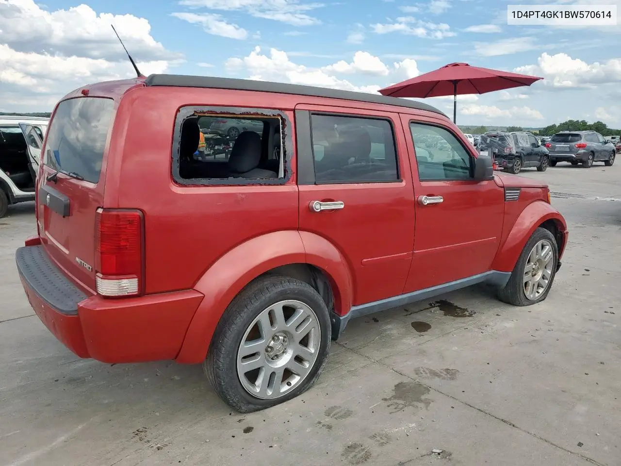2011 Dodge Nitro Heat VIN: 1D4PT4GK1BW570614 Lot: 63463635