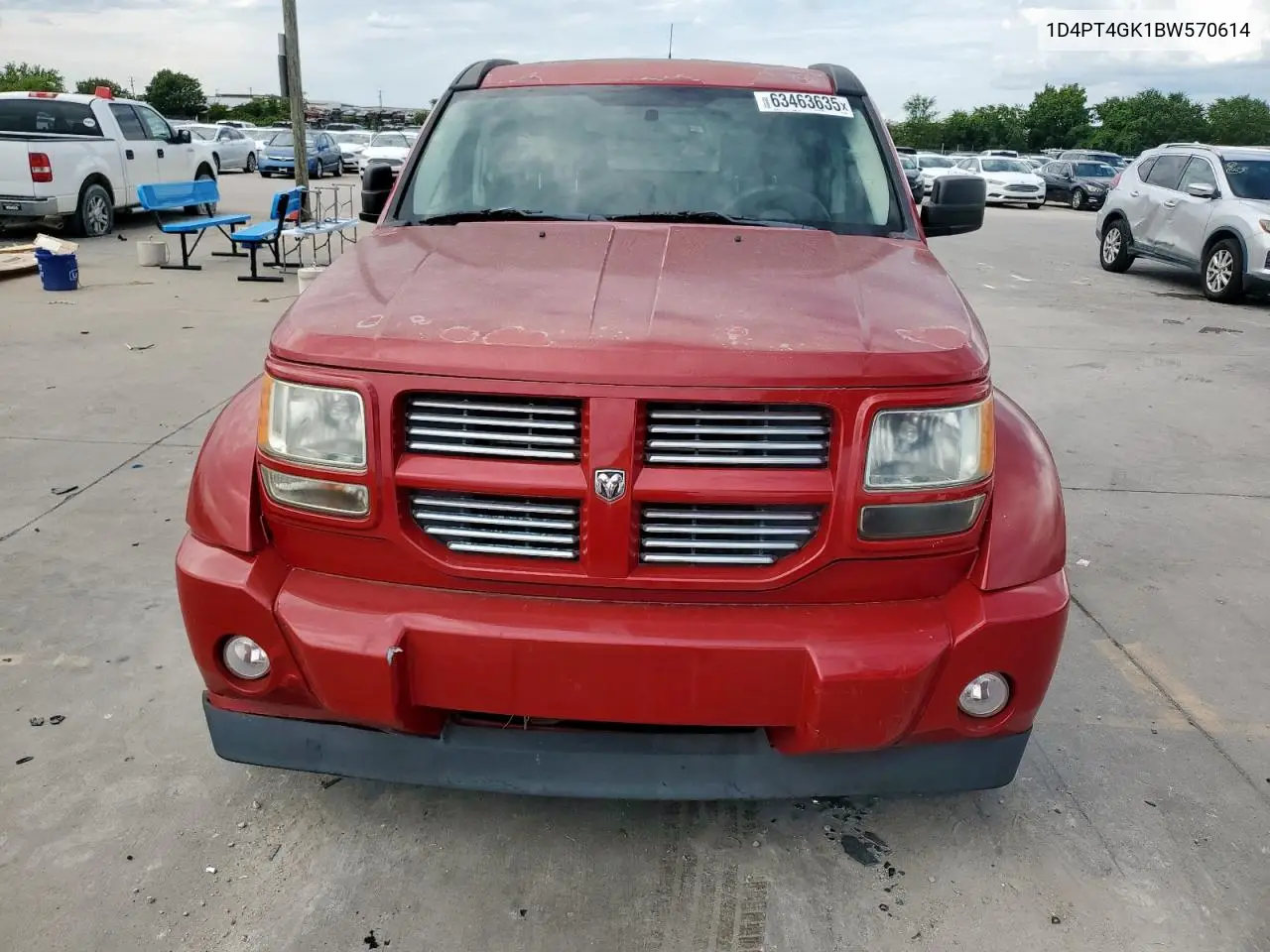 2011 Dodge Nitro Heat VIN: 1D4PT4GK1BW570614 Lot: 63463635