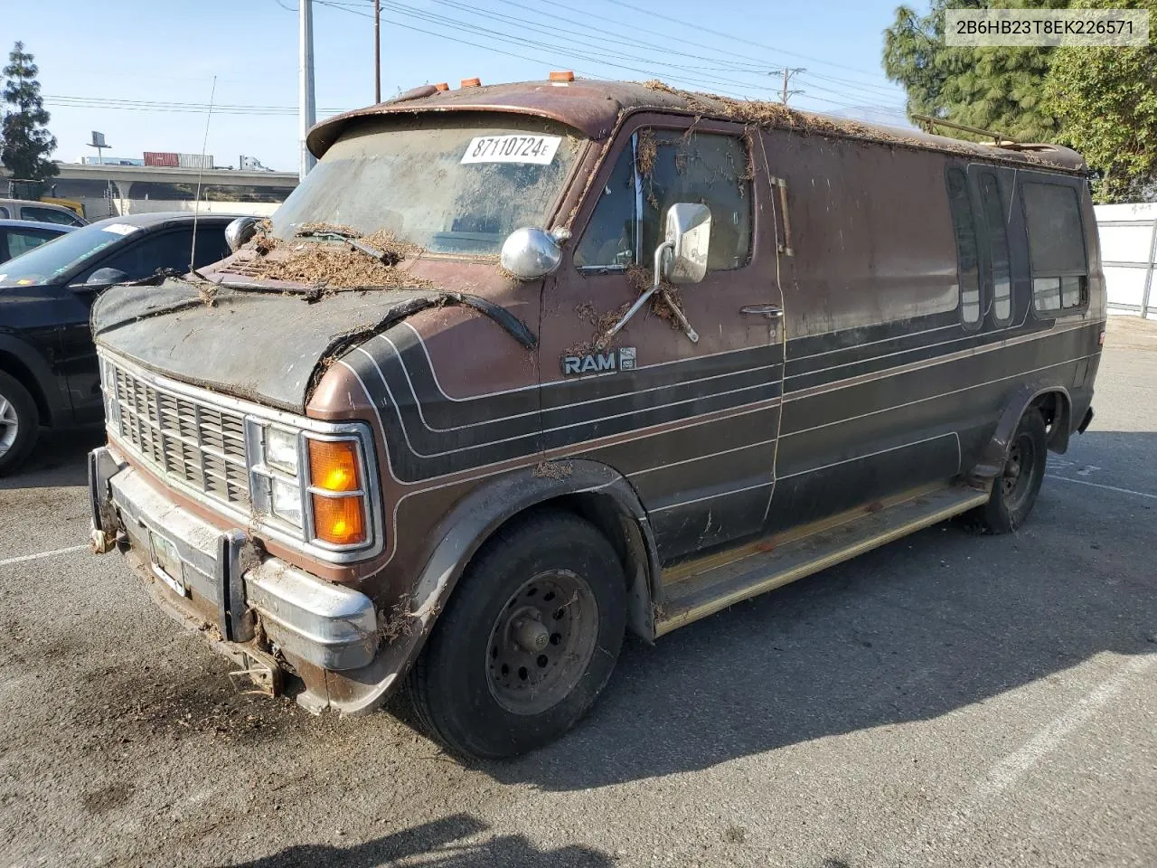 1984 Dodge Ram Van B250 VIN: 2B6HB23T8EK226571 Lot: 87110724