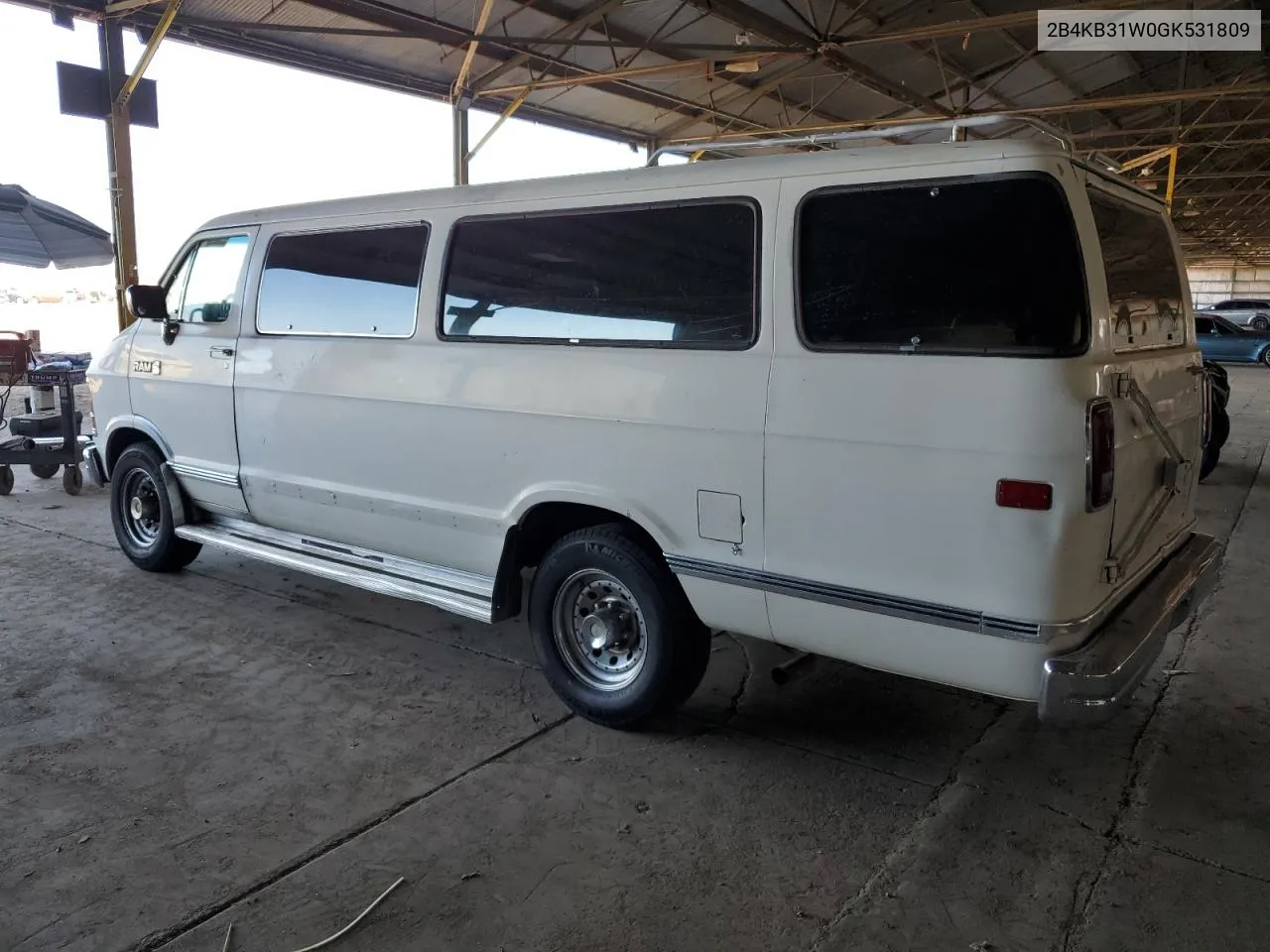1986 Dodge Ram Wagon B350 VIN: 2B4KB31W0GK531809 Lot: 58910393