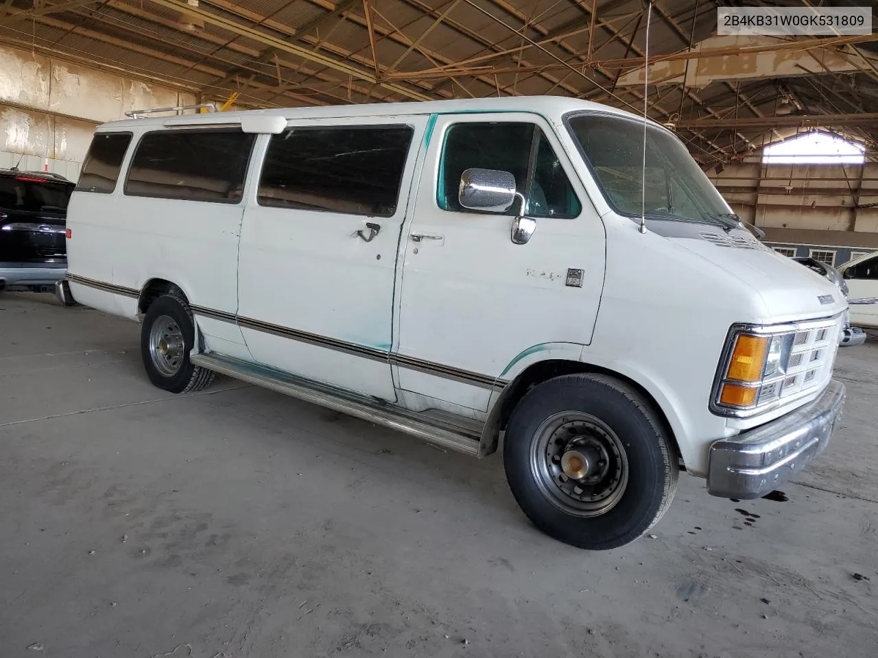 1986 Dodge Ram Wagon B350 VIN: 2B4KB31W0GK531809 Lot: 58910393