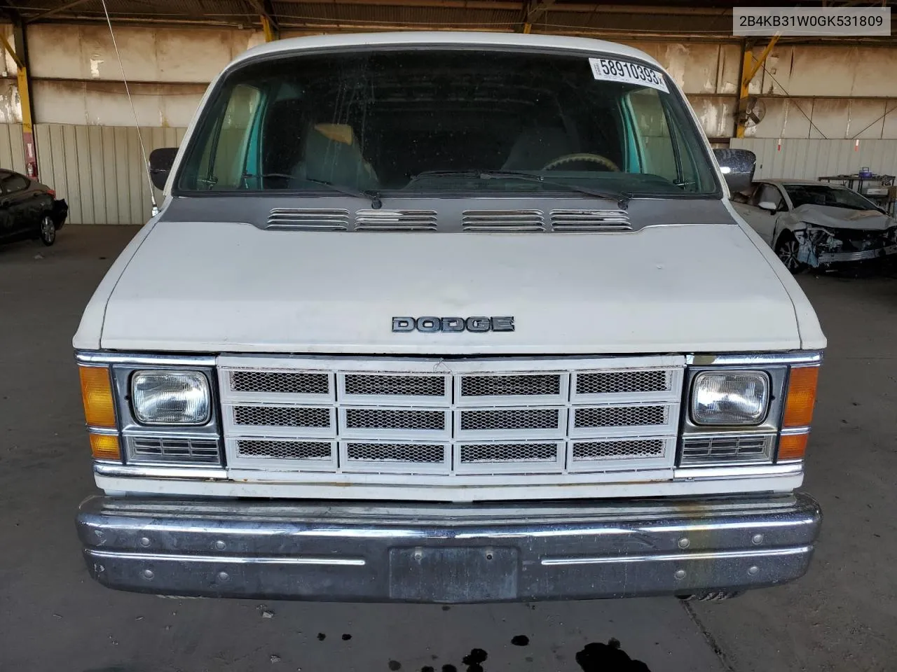 1986 Dodge Ram Wagon B350 VIN: 2B4KB31W0GK531809 Lot: 58910393