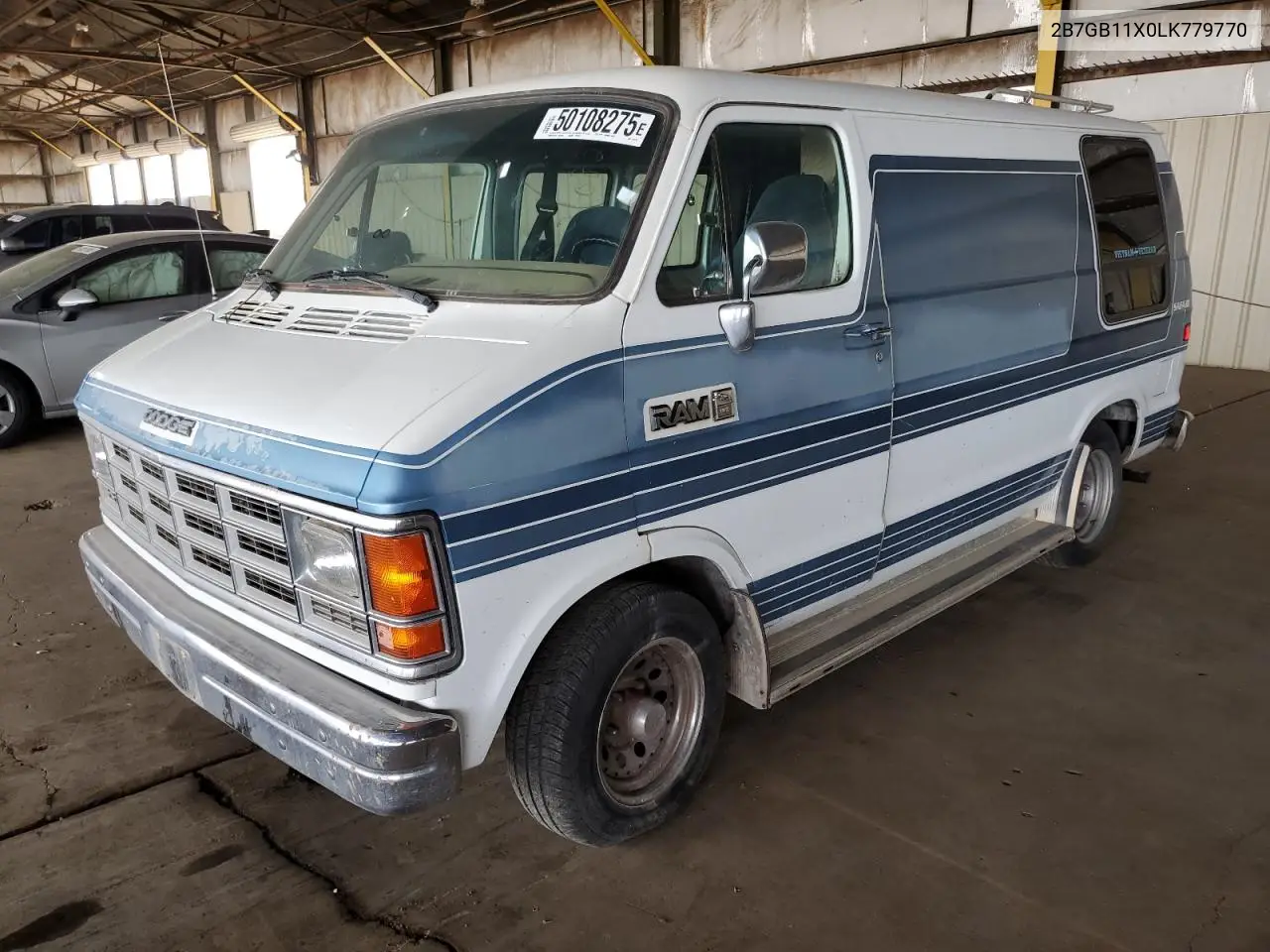 1990 Dodge Ram Van B150 VIN: 2B7GB11X0LK779770 Lot: 52215725