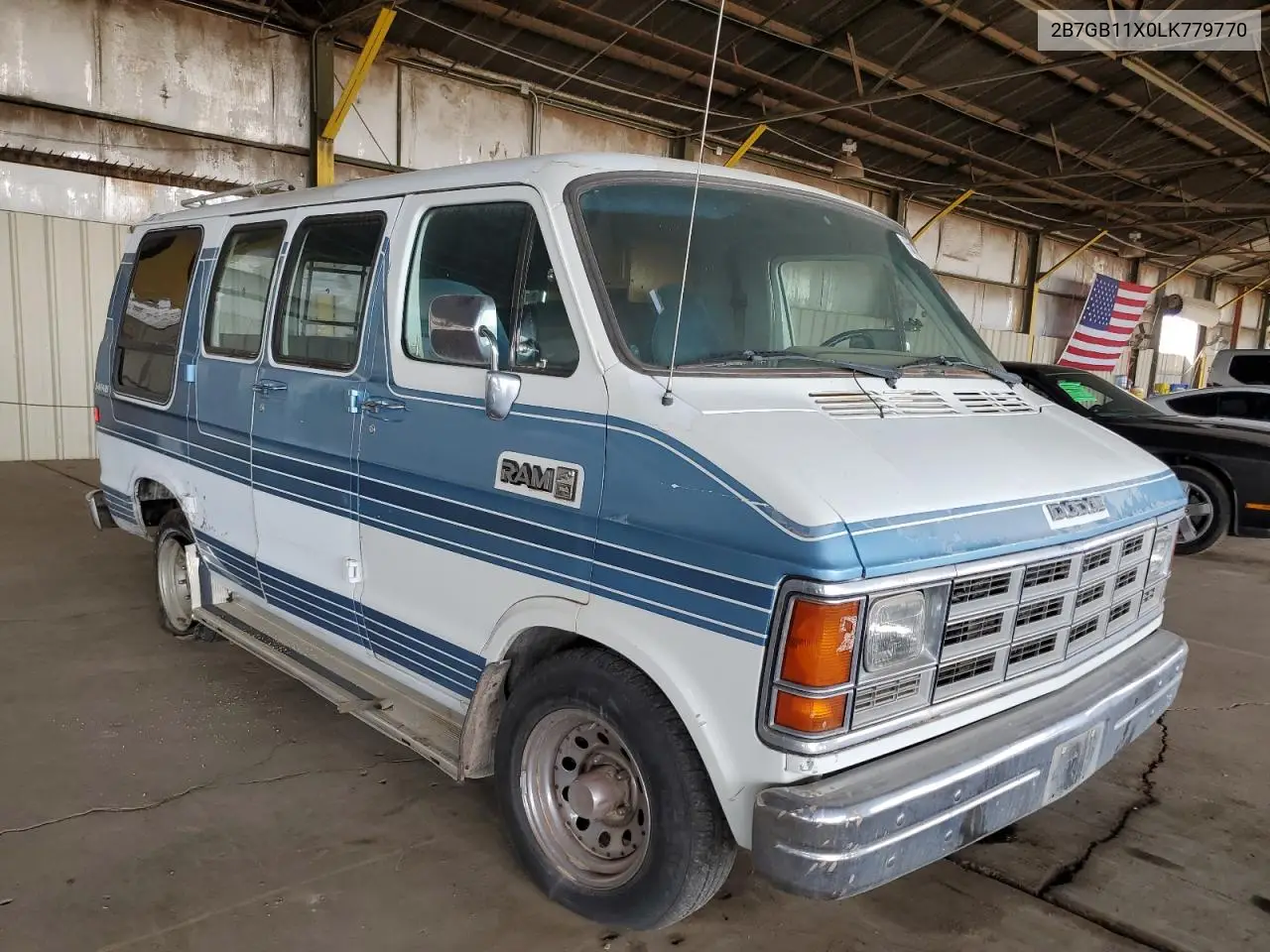 1990 Dodge Ram Van B150 VIN: 2B7GB11X0LK779770 Lot: 52215725