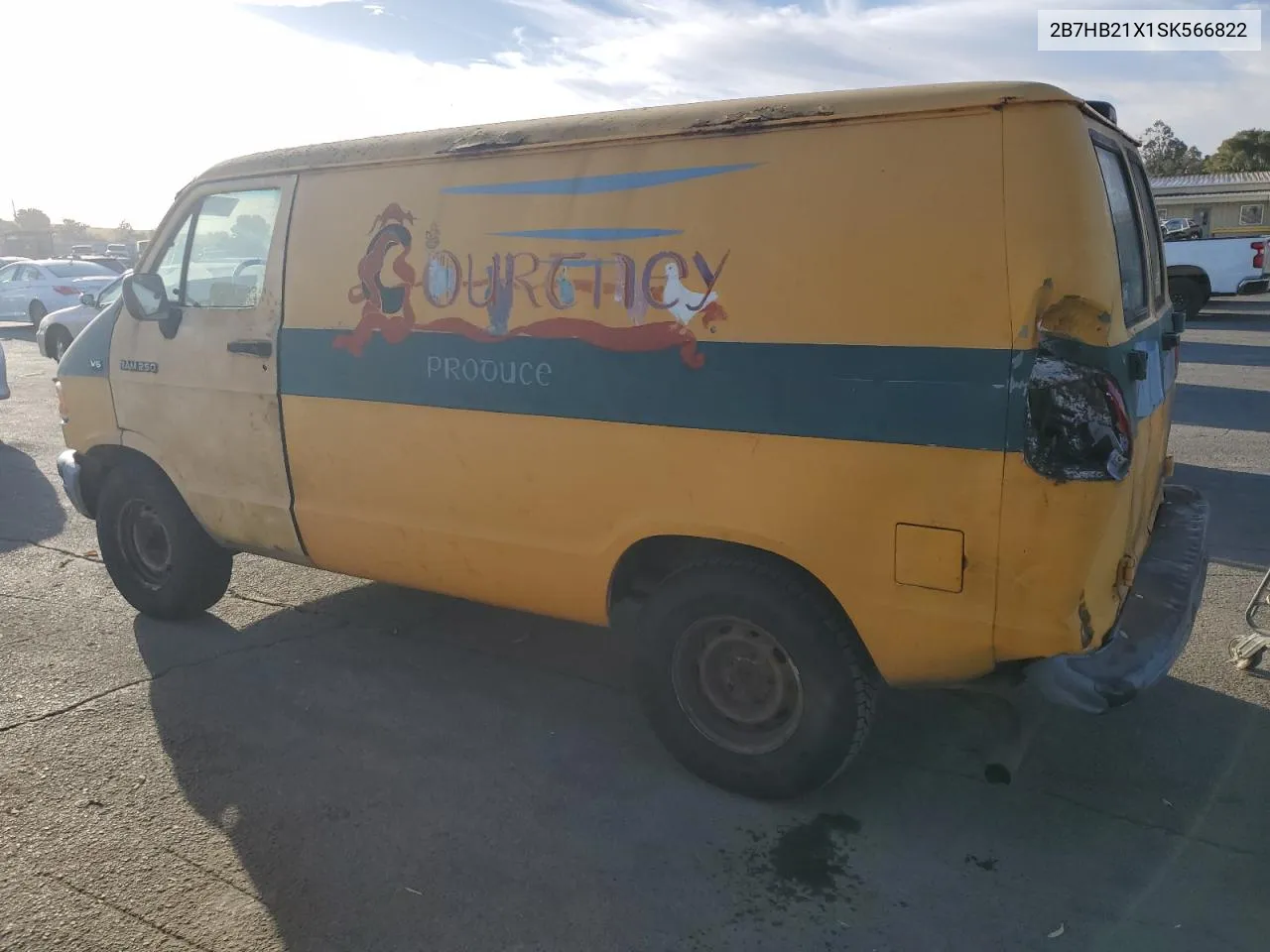 1995 Dodge Ram Van B2500 VIN: 2B7HB21X1SK566822 Lot: 75696554