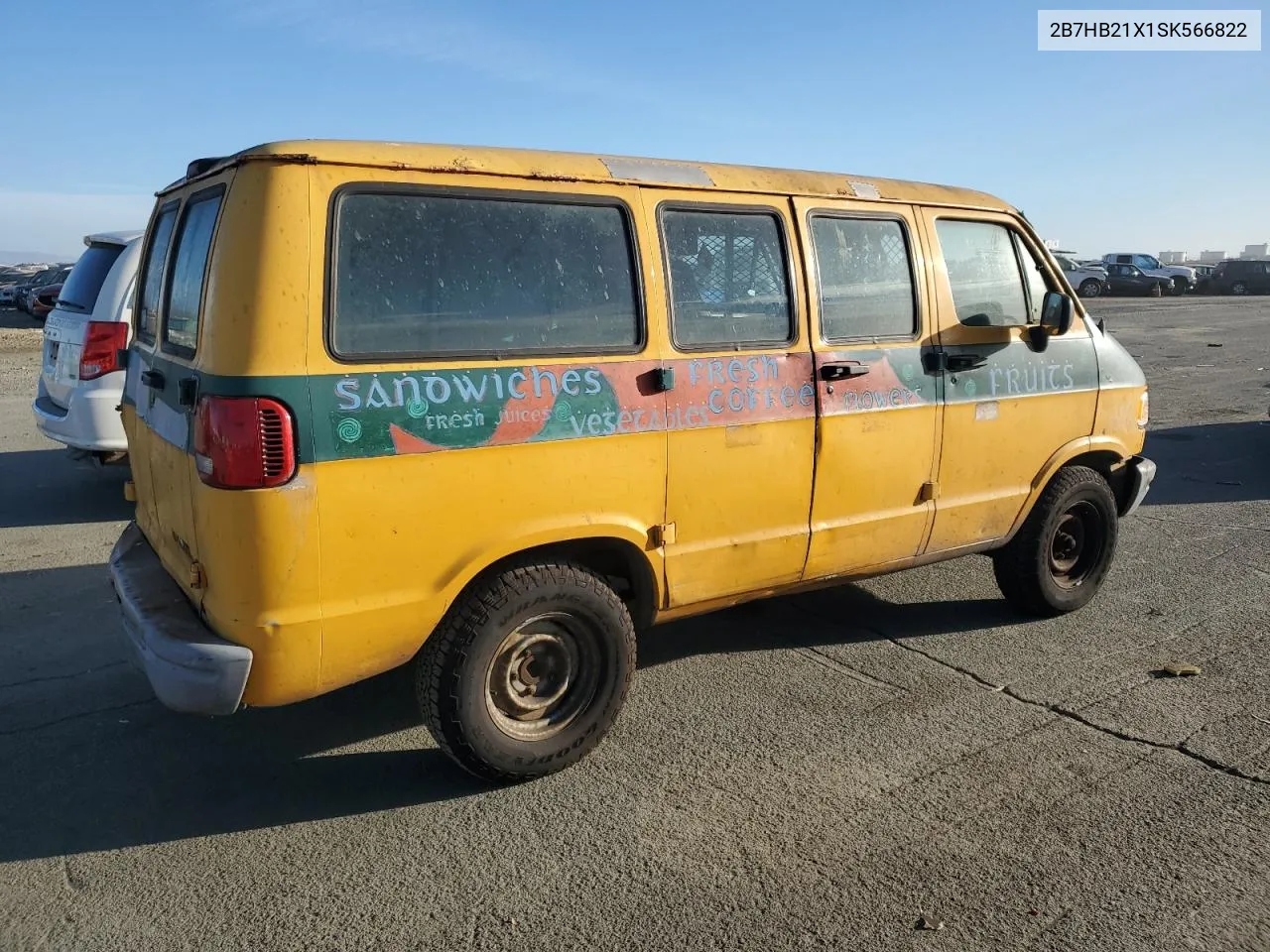 1995 Dodge Ram Van B2500 VIN: 2B7HB21X1SK566822 Lot: 75696554