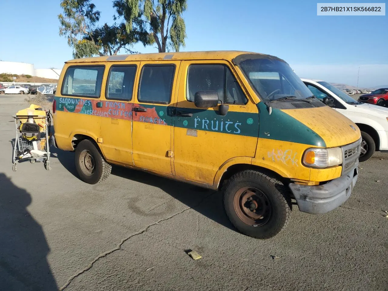 1995 Dodge Ram Van B2500 VIN: 2B7HB21X1SK566822 Lot: 75696554