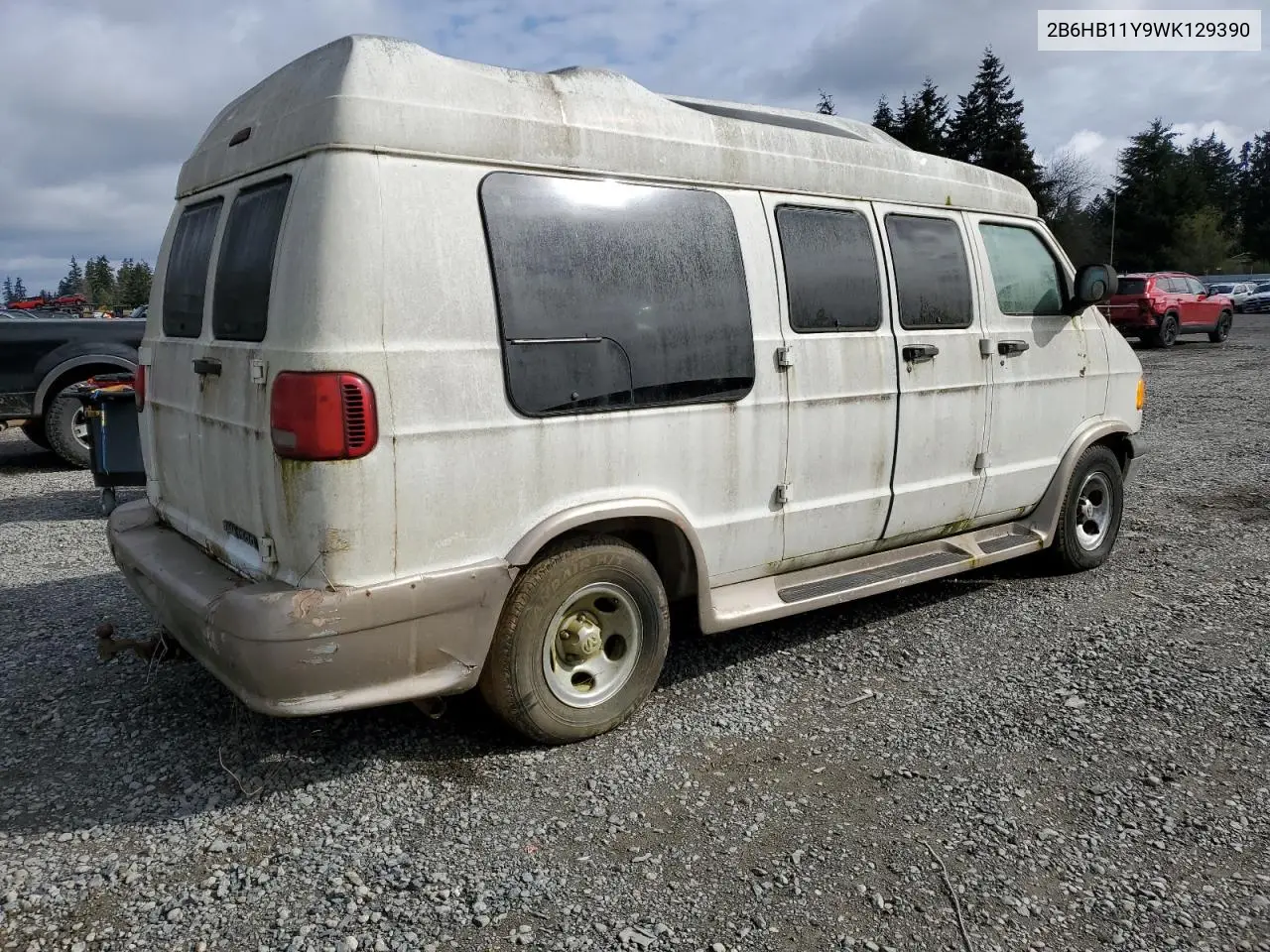 1998 Dodge Ram Van B1500 VIN: 2B6HB11Y9WK129390 Lot: 55708245
