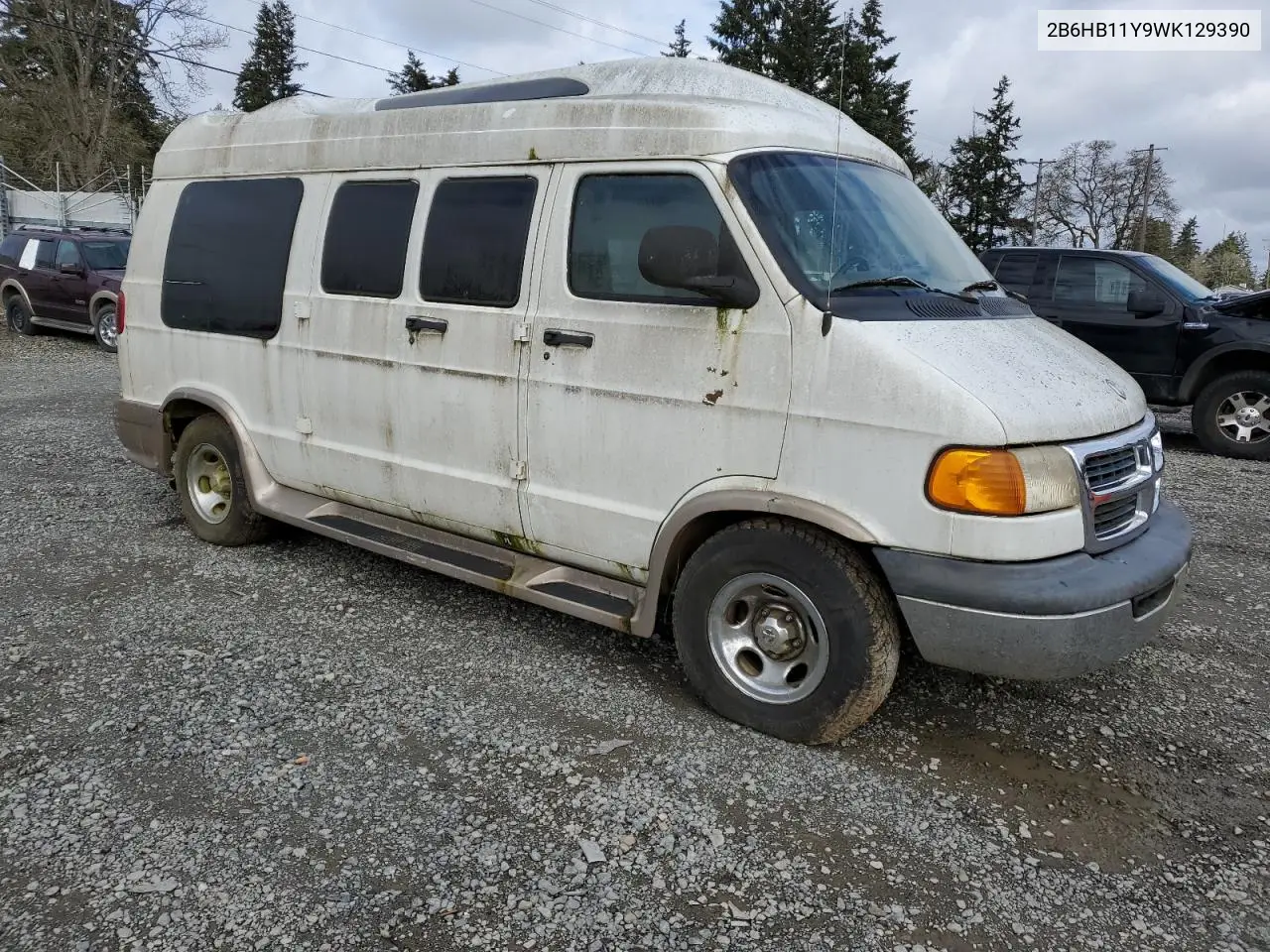 1998 Dodge Ram Van B1500 VIN: 2B6HB11Y9WK129390 Lot: 55708245