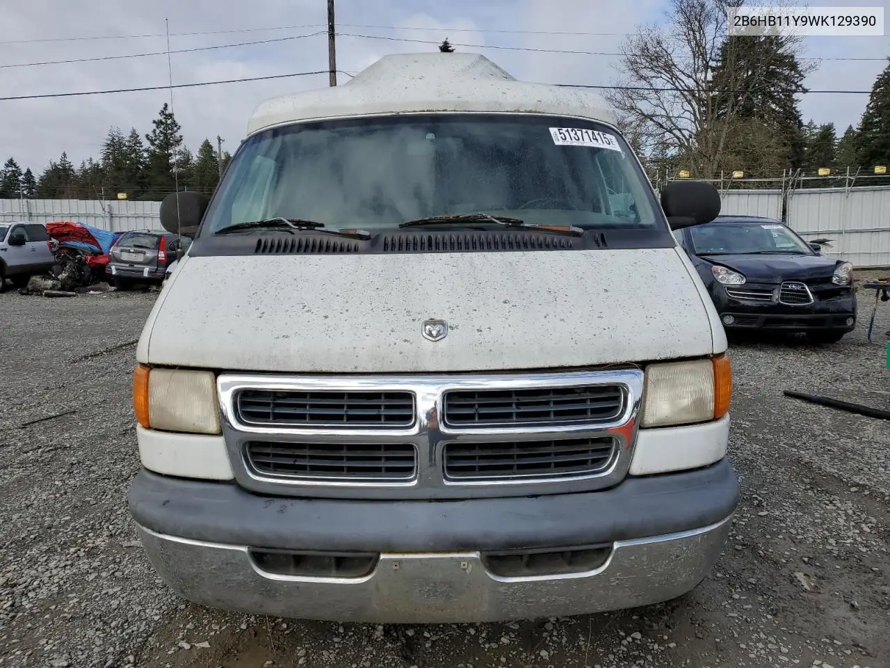 1998 Dodge Ram Van B1500 VIN: 2B6HB11Y9WK129390 Lot: 55708245