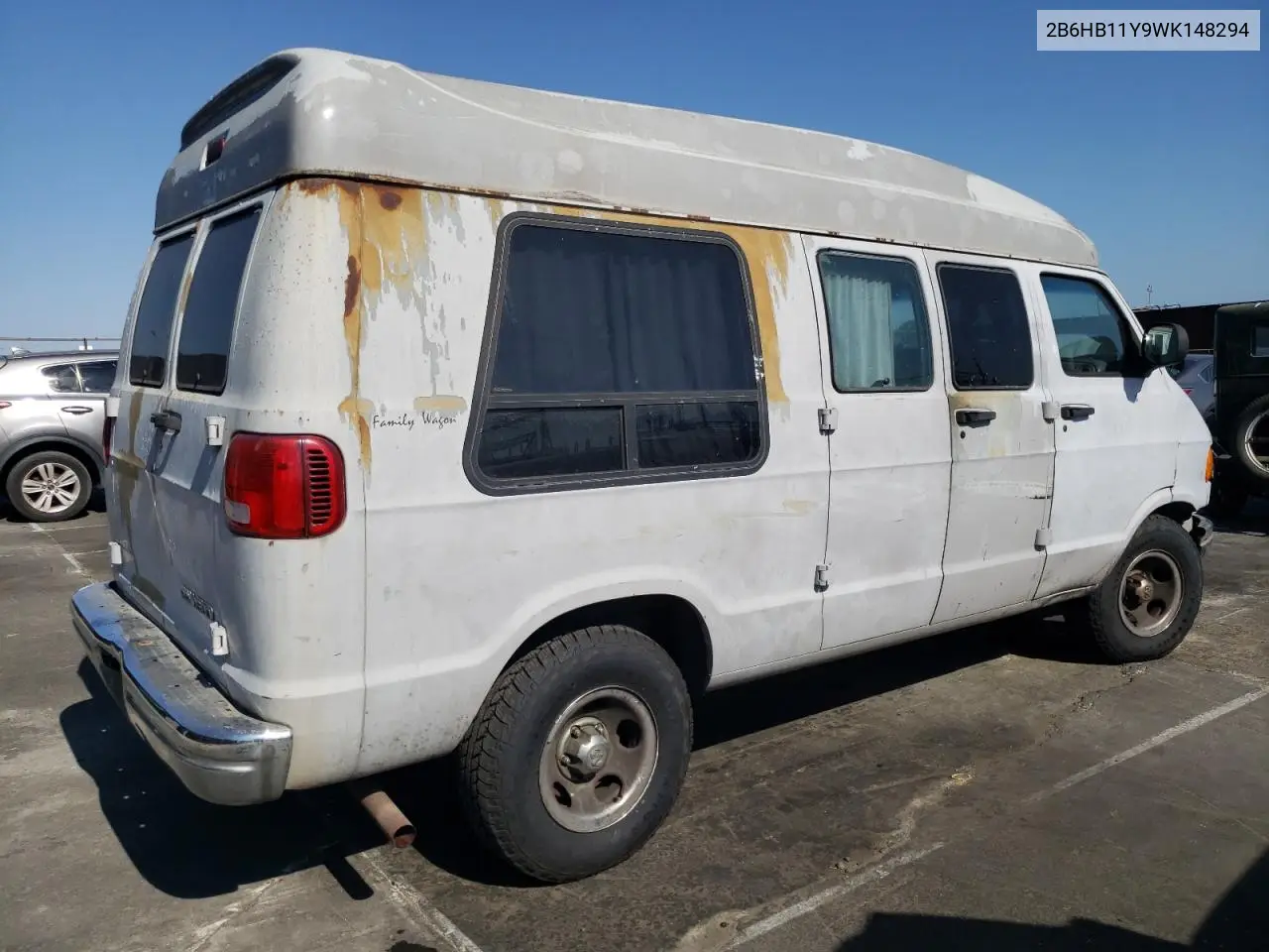1998 Dodge Ram Van B1500 VIN: 2B6HB11Y9WK148294 Lot: 57423635