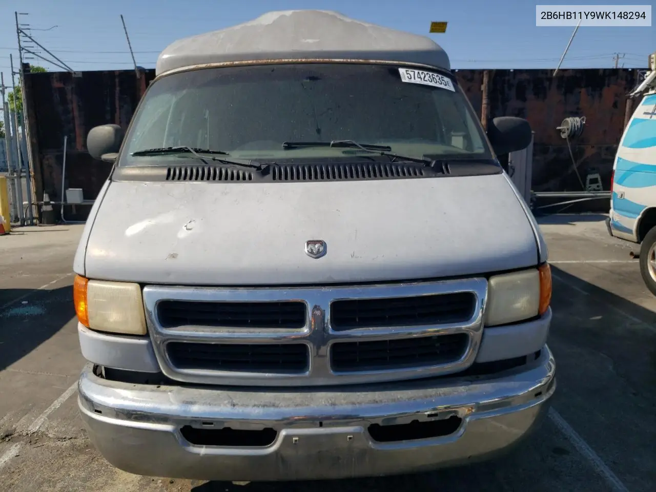 1998 Dodge Ram Van B1500 VIN: 2B6HB11Y9WK148294 Lot: 57423635
