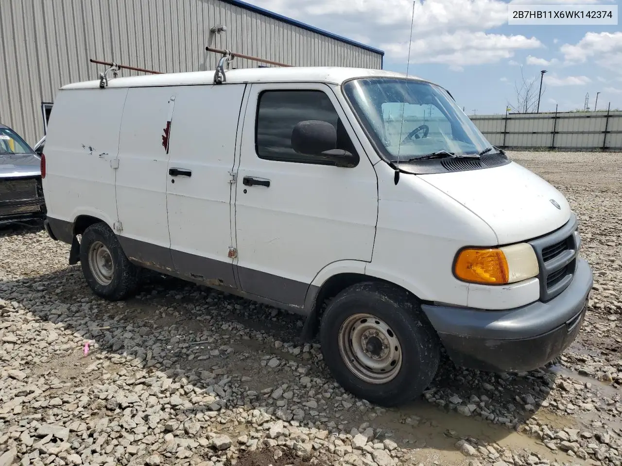 1998 Dodge Ram Van B1500 VIN: 2B7HB11X6WK142374 Lot: 59325885