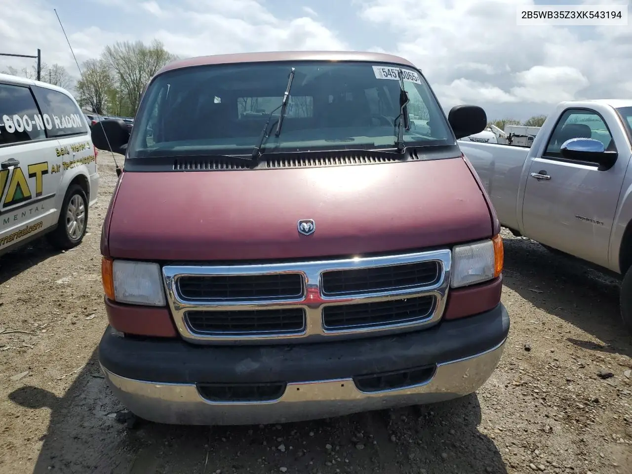1999 Dodge Ram Wagon B3500 VIN: 2B5WB35Z3XK543194 Lot: 54578065