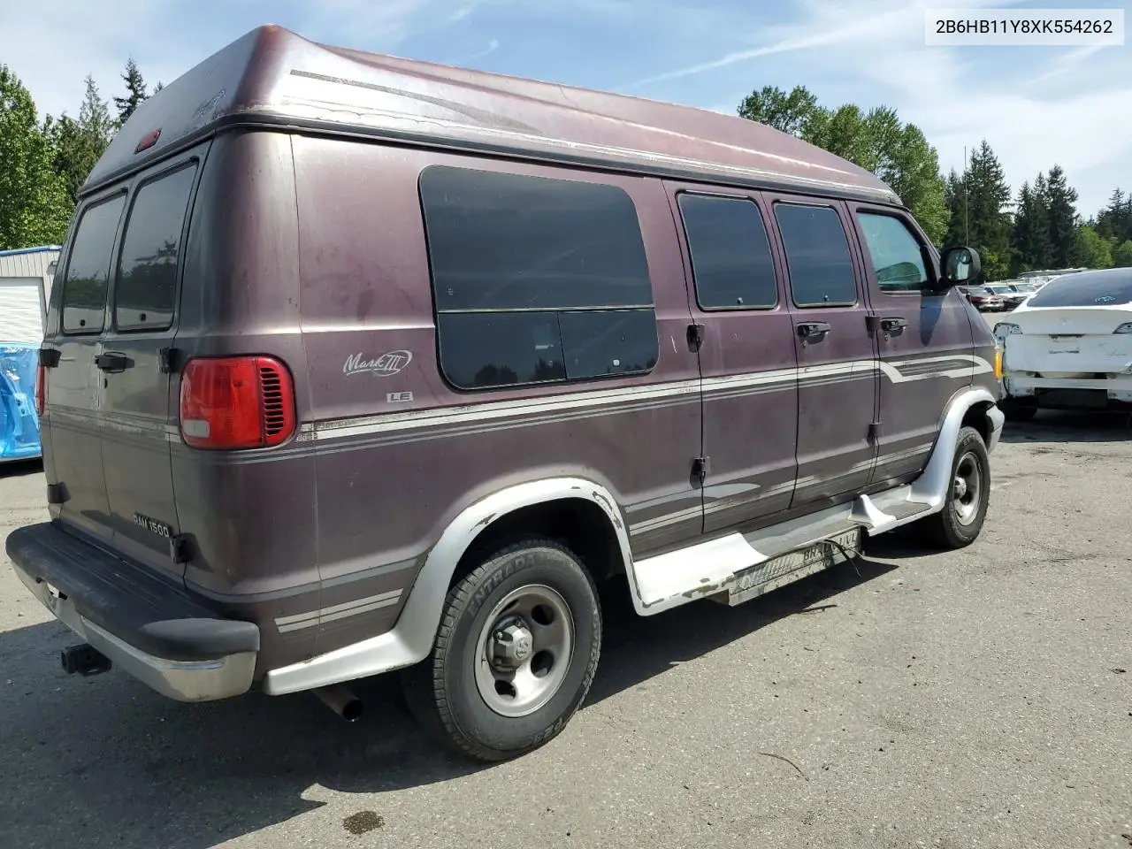 1999 Dodge Ram Van B1500 VIN: 2B6HB11Y8XK554262 Lot: 55888945