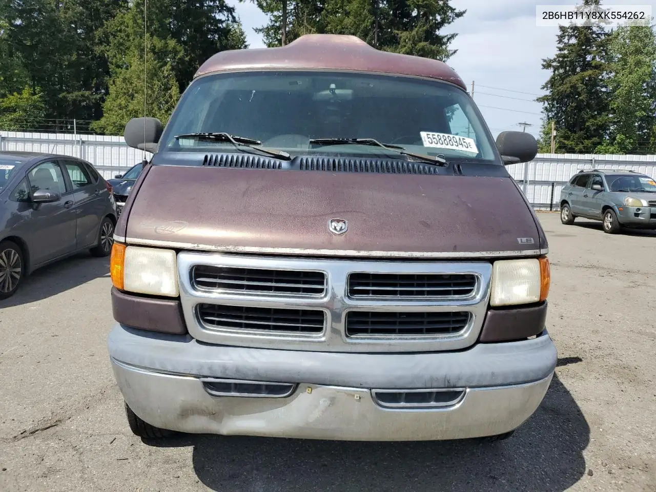 1999 Dodge Ram Van B1500 VIN: 2B6HB11Y8XK554262 Lot: 55888945