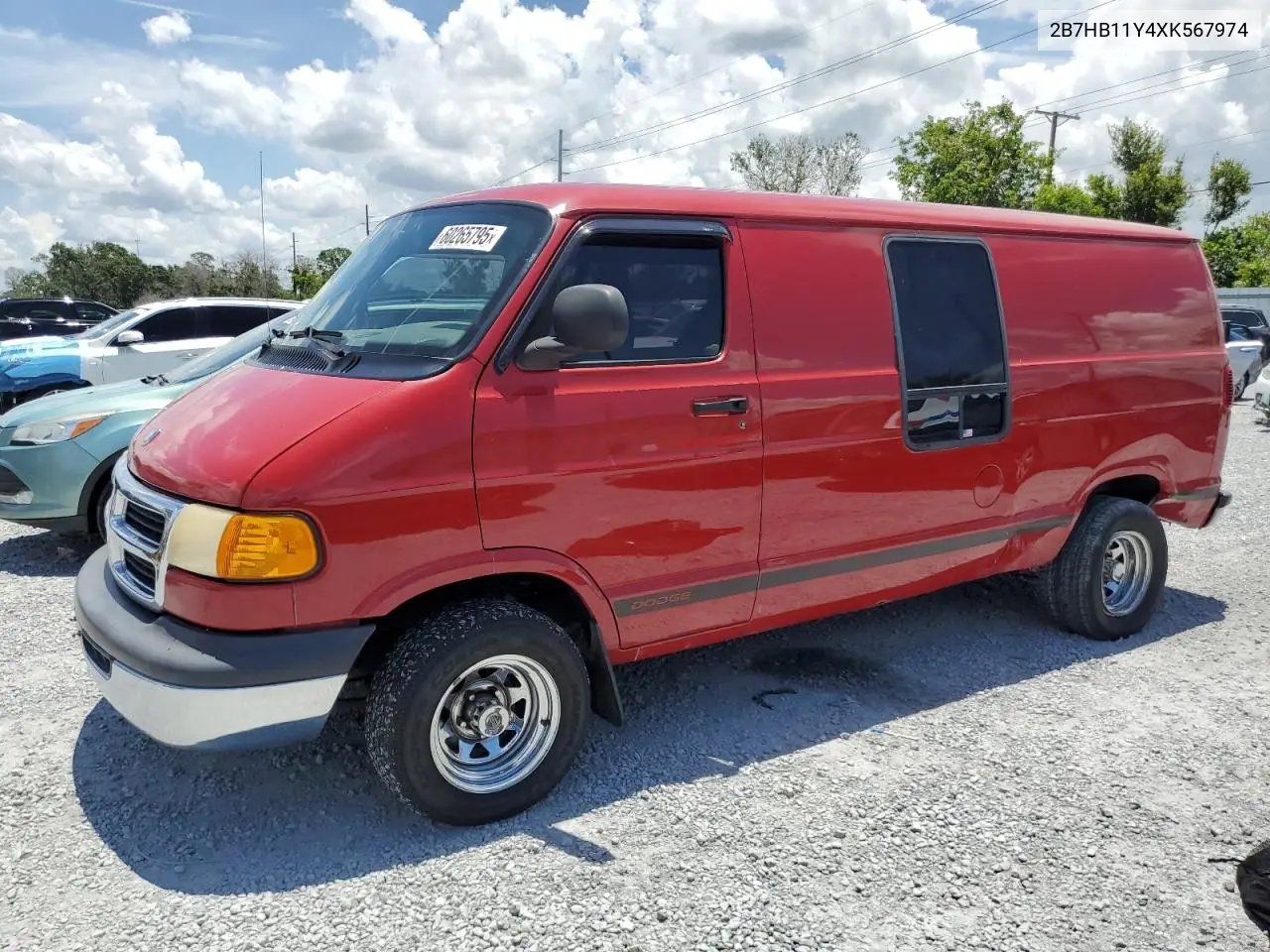 1999 Dodge Ram Van B1500 VIN: 2B7HB11Y4XK567974 Lot: 62877375