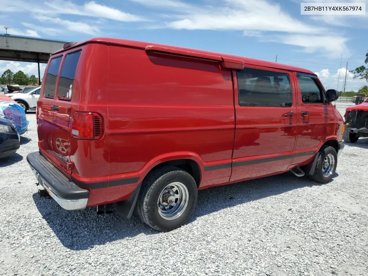 1999 Dodge Ram Van B1500 VIN: 2B7HB11Y4XK567974 Lot: 62877375