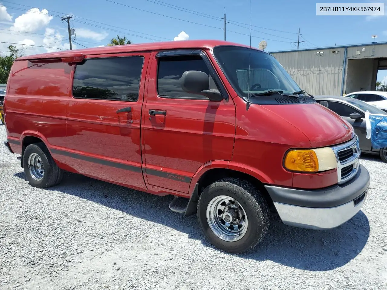 1999 Dodge Ram Van B1500 VIN: 2B7HB11Y4XK567974 Lot: 62877375