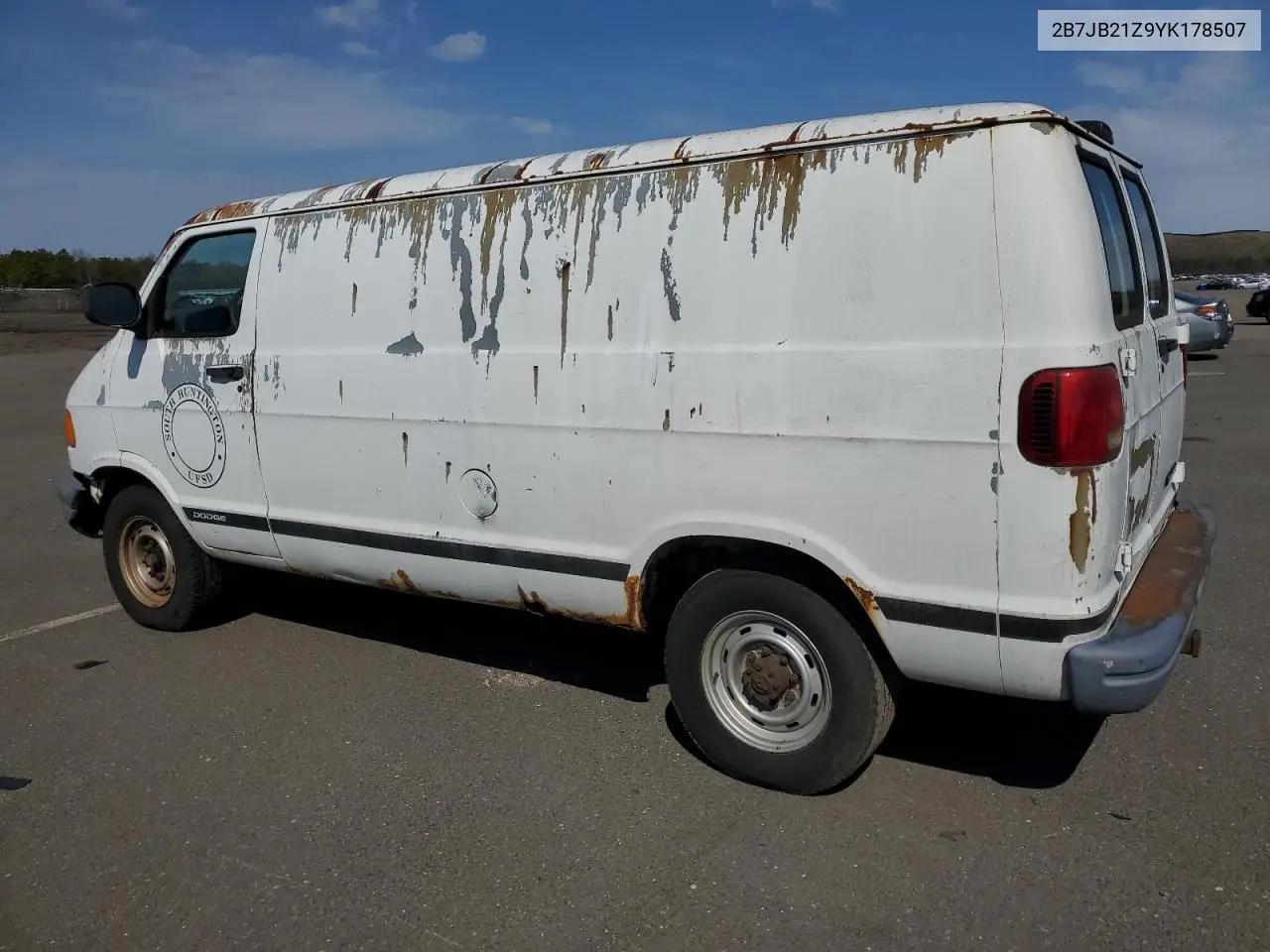 2000 Dodge Ram Van B2500 VIN: 2B7JB21Z9YK178507 Lot: 49772285