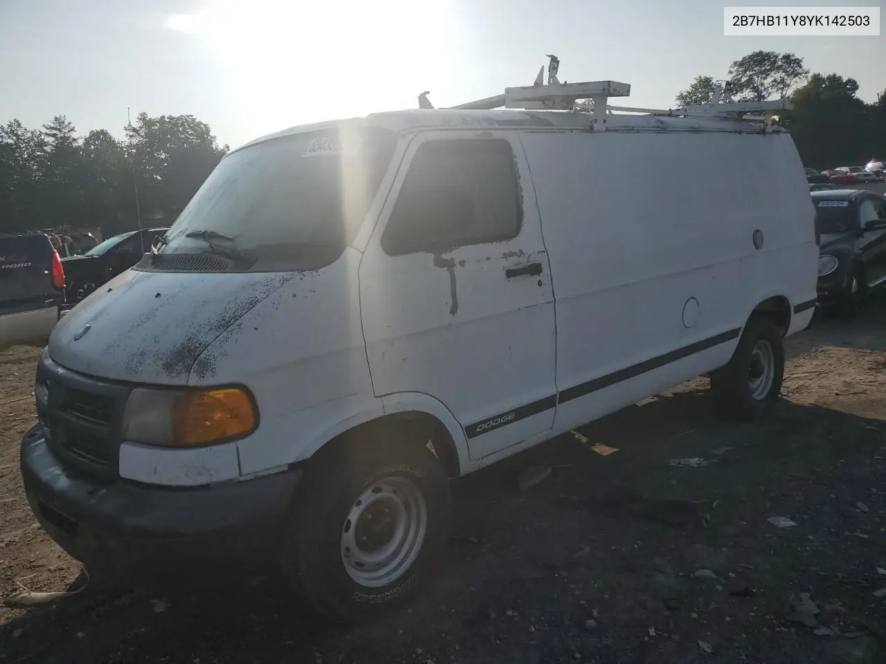 2000 Dodge Ram Van B1500 VIN: 2B7HB11Y8YK142503 Lot: 58851825