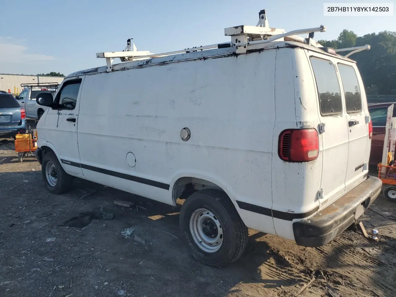 2000 Dodge Ram Van B1500 VIN: 2B7HB11Y8YK142503 Lot: 58851825