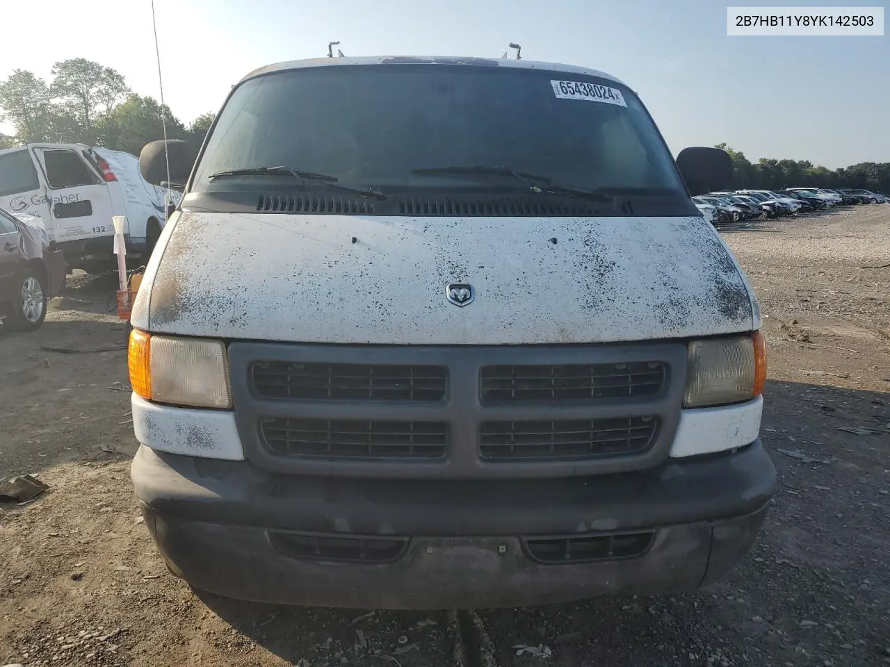 2000 Dodge Ram Van B1500 VIN: 2B7HB11Y8YK142503 Lot: 58851825