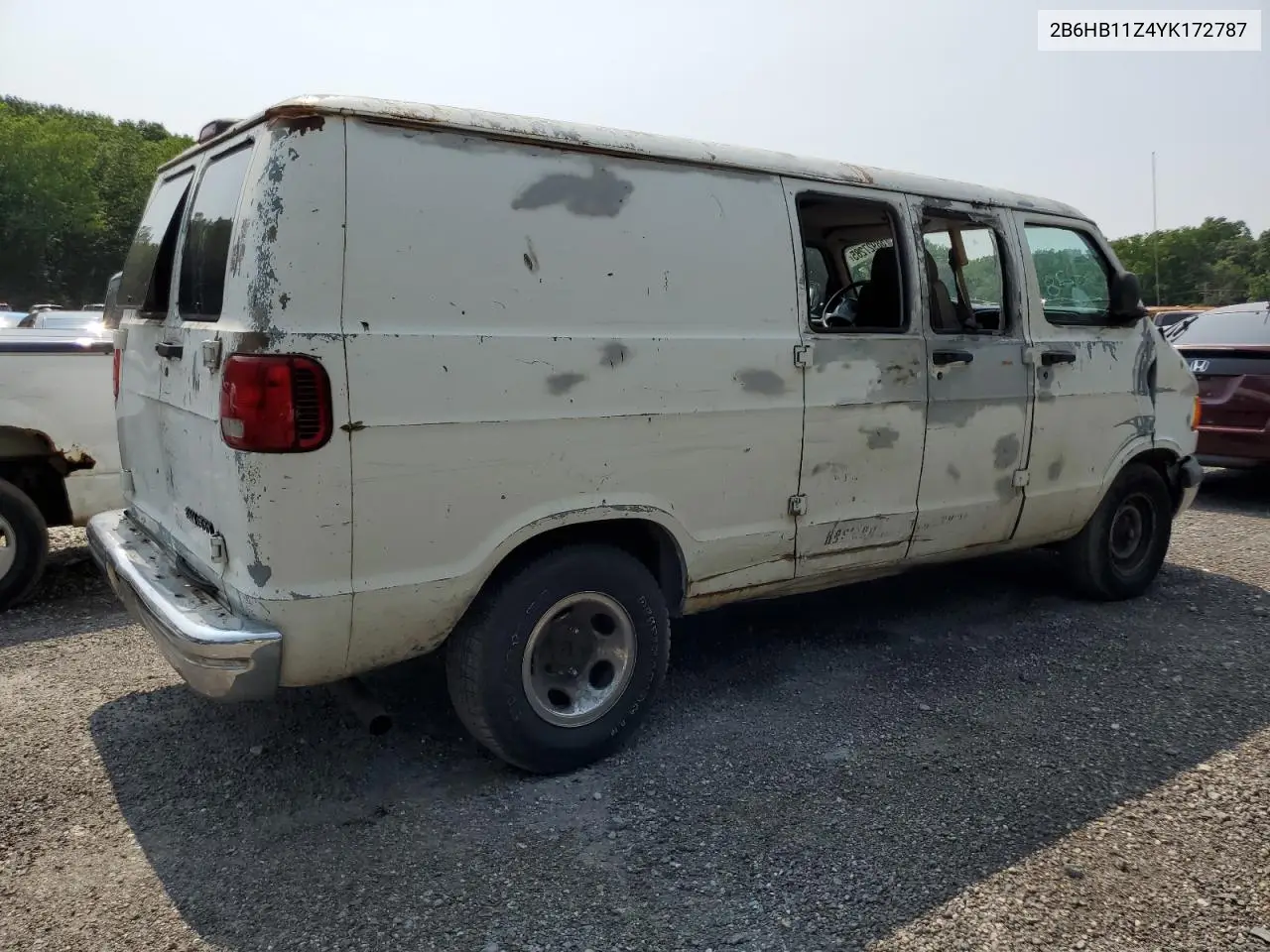 2000 Dodge Ram Van B1500 VIN: 2B6HB11Z4YK172787 Lot: 58927285
