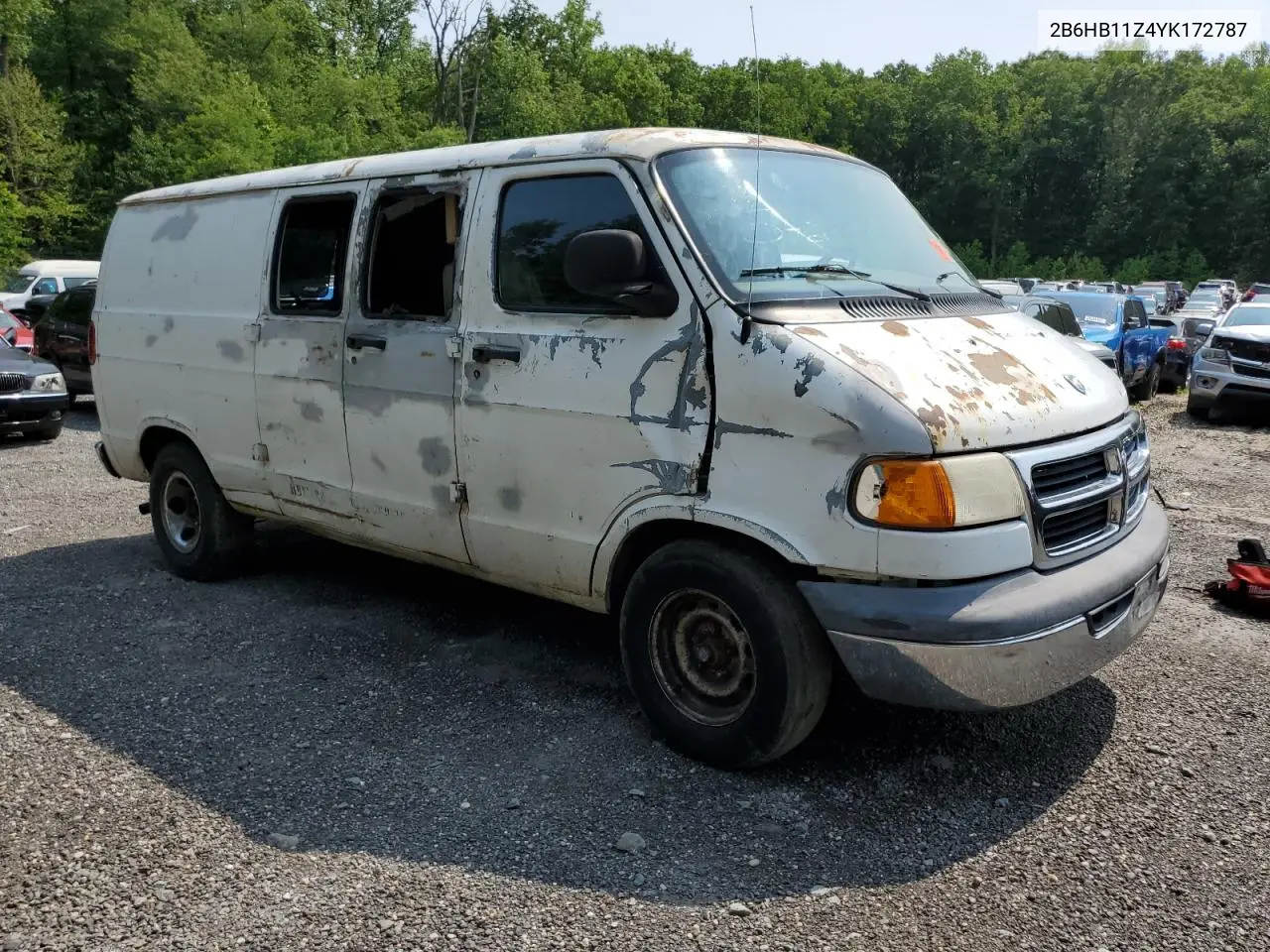 2000 Dodge Ram Van B1500 VIN: 2B6HB11Z4YK172787 Lot: 58927285