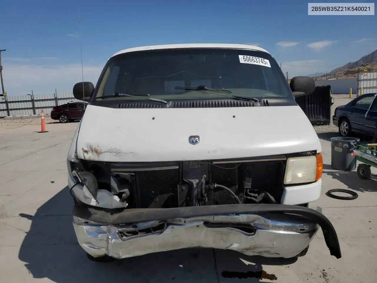 2001 Dodge Ram Wagon B3500 VIN: 2B5WB35Z21K540021 Lot: 60663745