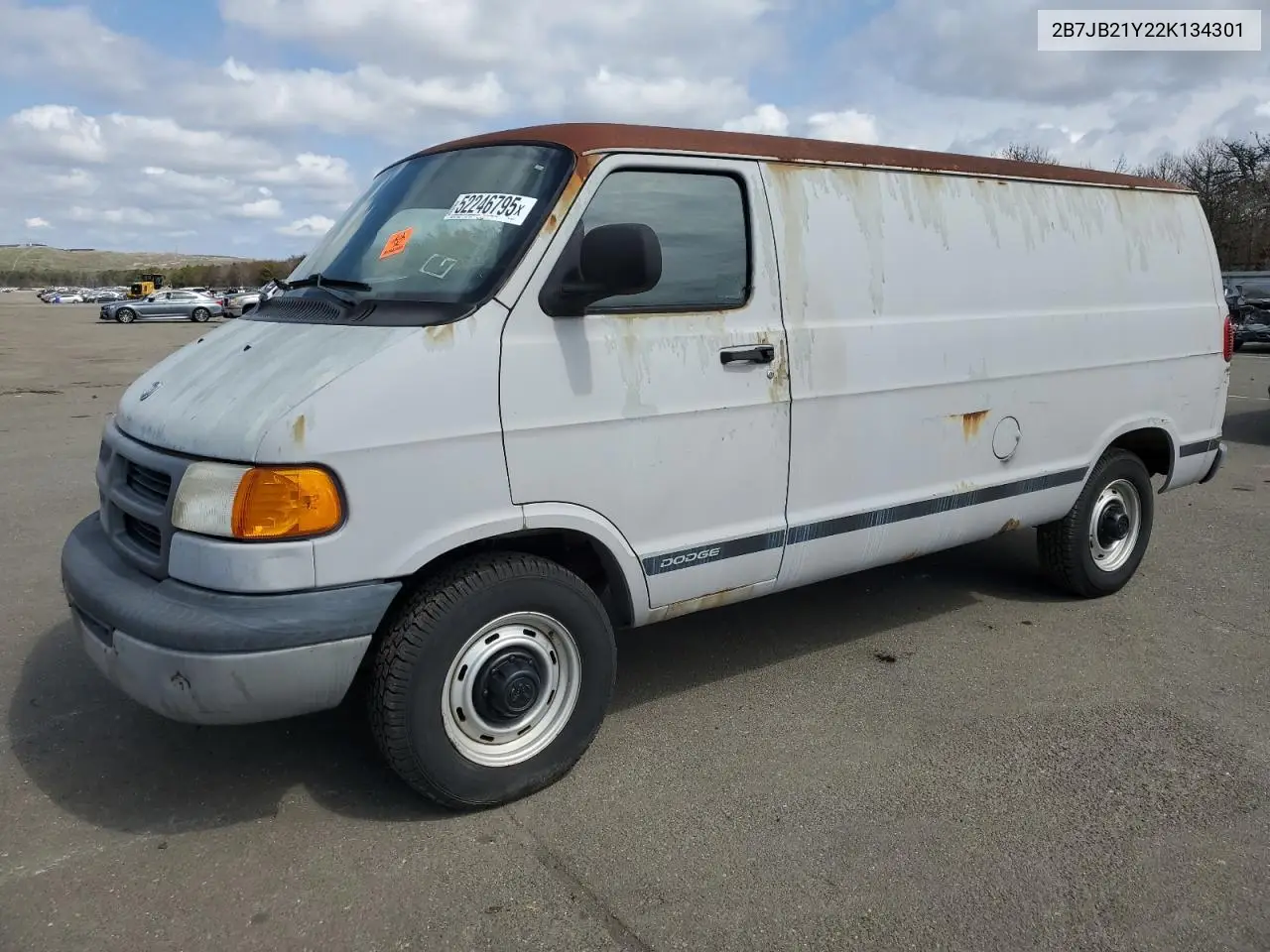 2002 Dodge Ram Van B2500 VIN: 2B7JB21Y22K134301 Lot: 52246795