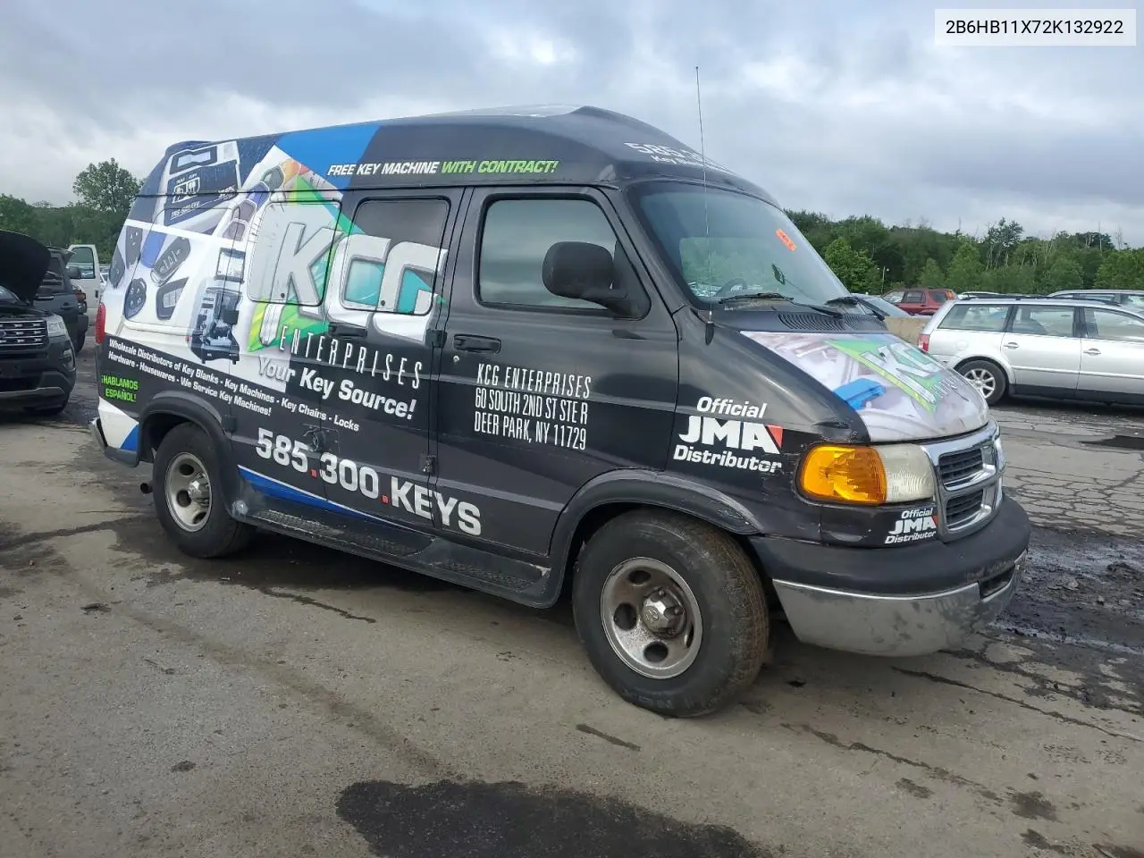 2002 Dodge Ram Van B1500 VIN: 2B6HB11X72K132922 Lot: 60356495