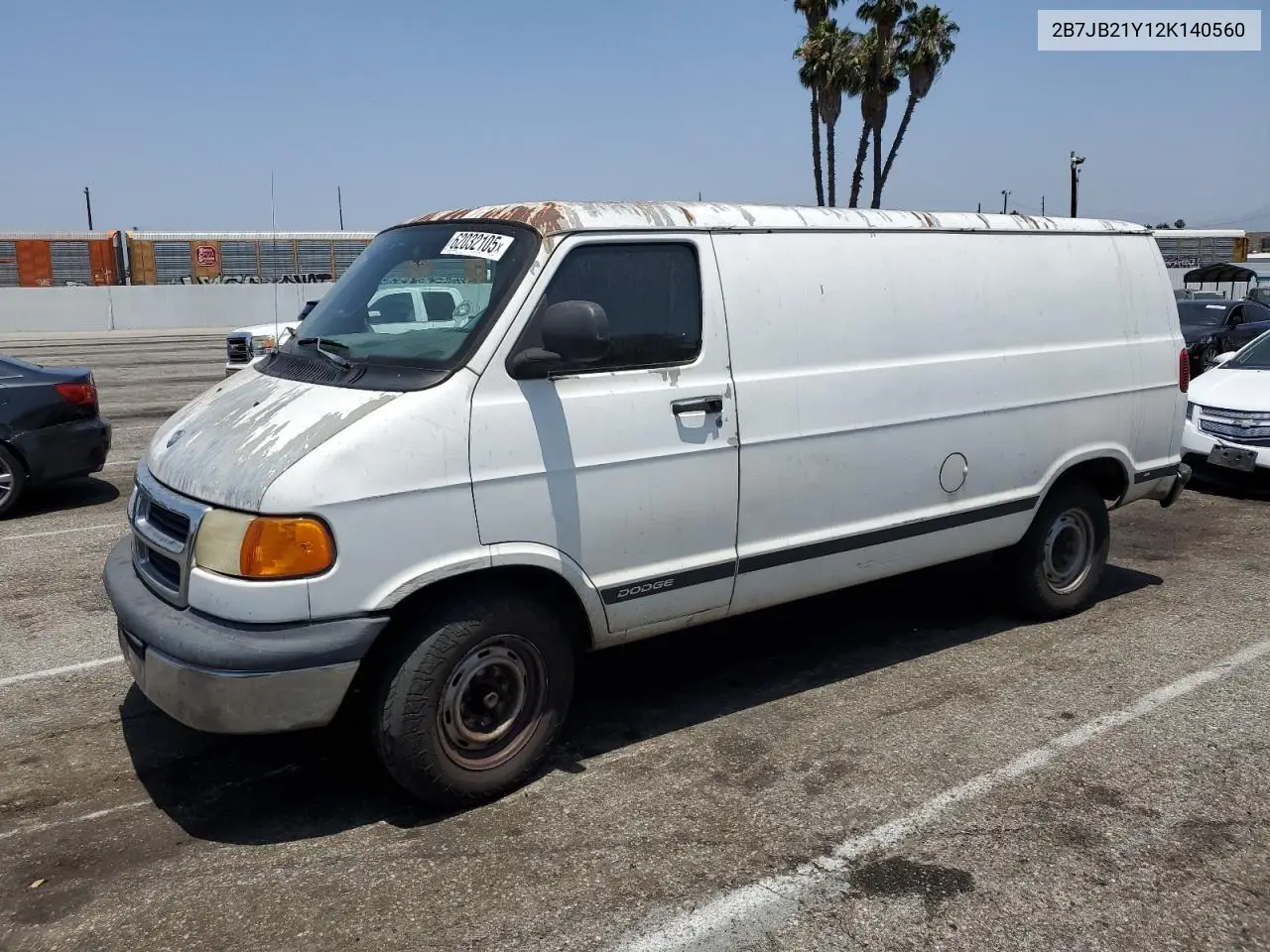 2002 Dodge Ram Van B2500 VIN: 2B7JB21Y12K140560 Lot: 62032105