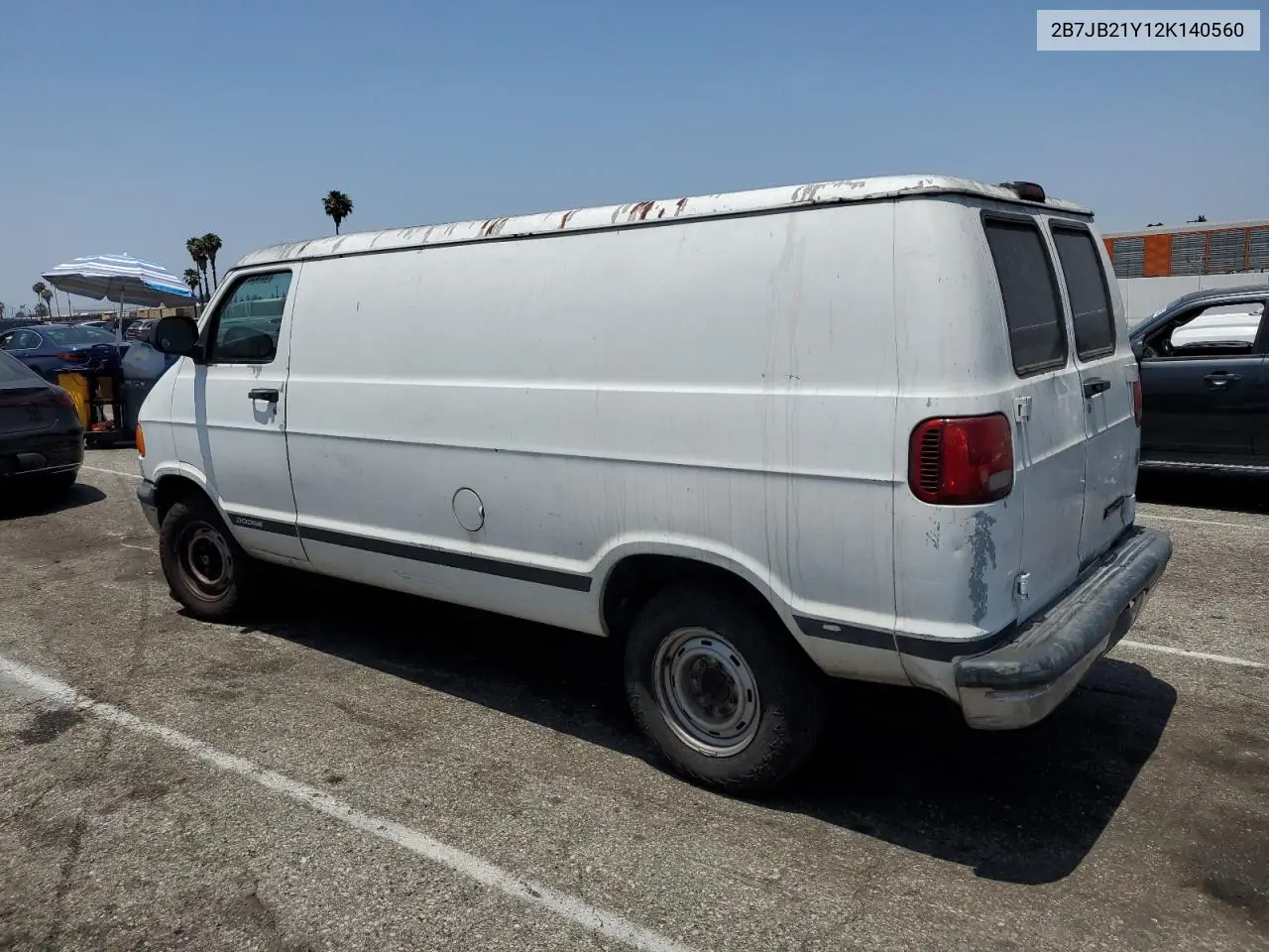 2002 Dodge Ram Van B2500 VIN: 2B7JB21Y12K140560 Lot: 62032105