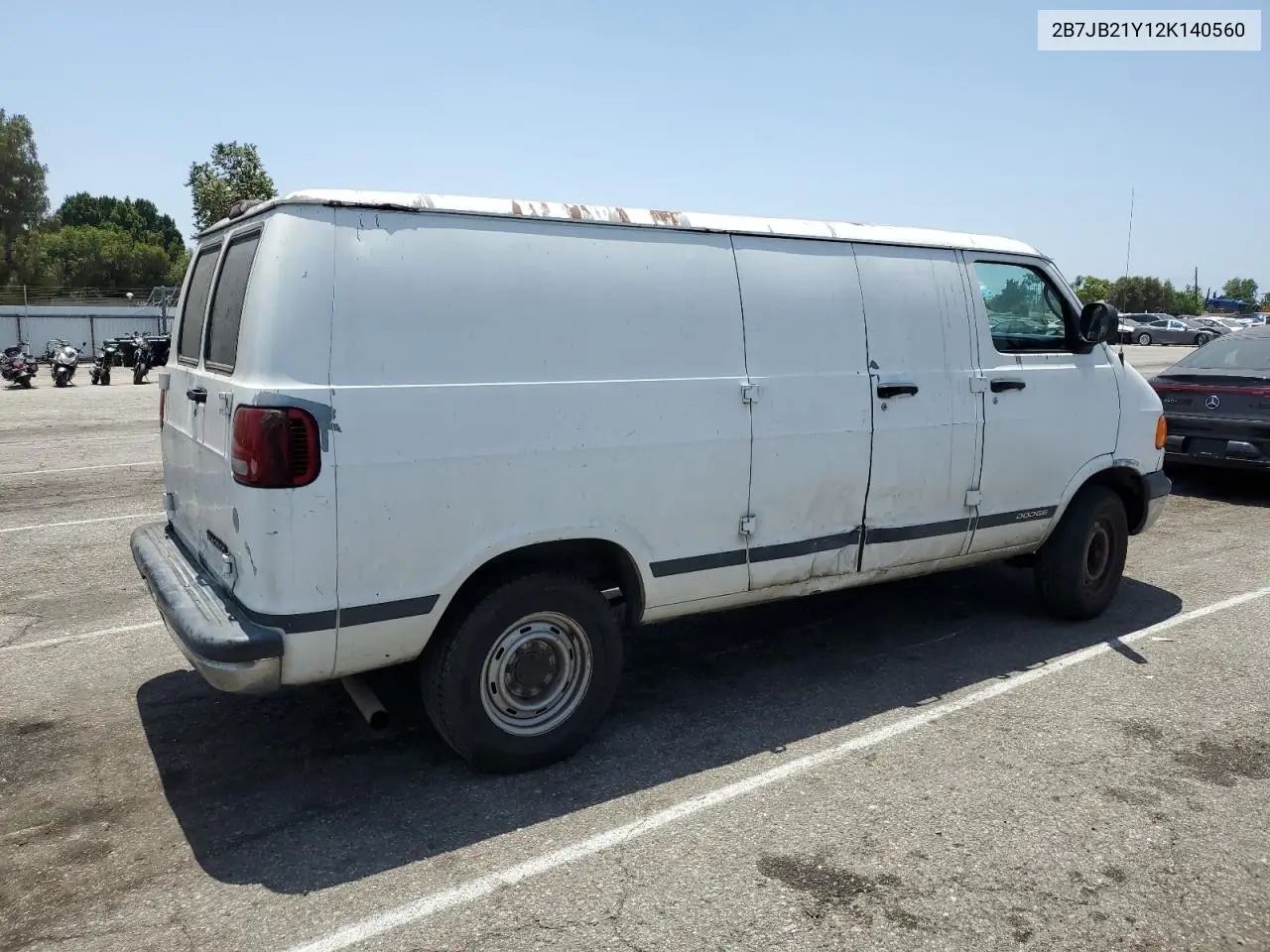 2002 Dodge Ram Van B2500 VIN: 2B7JB21Y12K140560 Lot: 62032105