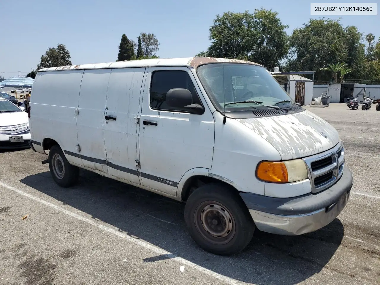 2002 Dodge Ram Van B2500 VIN: 2B7JB21Y12K140560 Lot: 62032105