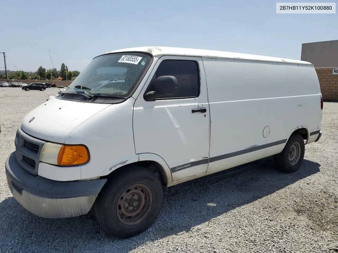 2002 Dodge Ram Van B1500 VIN: 2B7HB11Y52K100880 Lot: 62180555