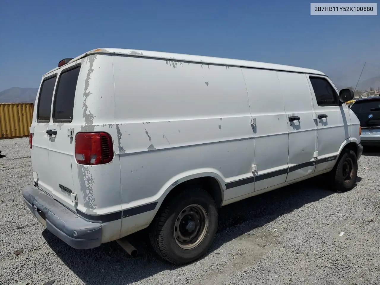 2002 Dodge Ram Van B1500 VIN: 2B7HB11Y52K100880 Lot: 62180555
