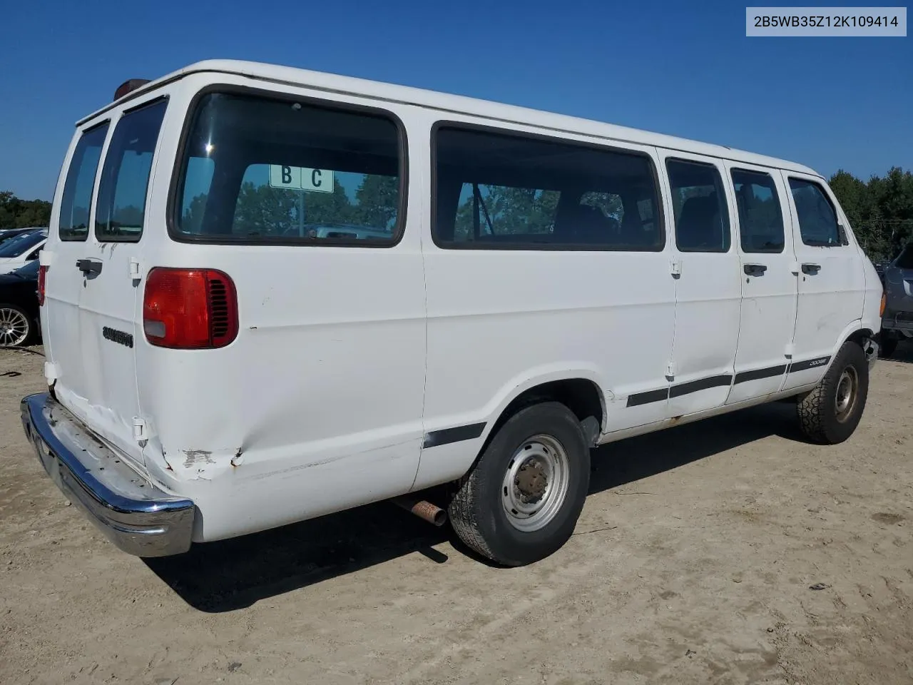 2002 Dodge Ram Wagon B3500 VIN: 2B5WB35Z12K109414 Lot: 72500924