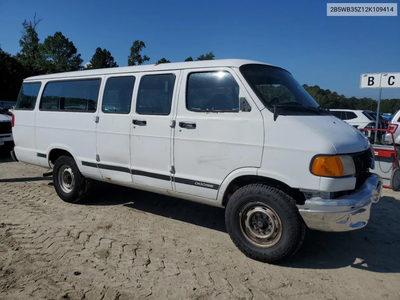 2002 Dodge Ram Wagon B3500 VIN: 2B5WB35Z12K109414 Lot: 72500924