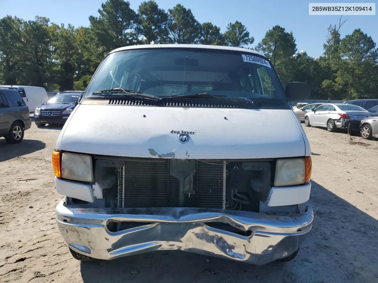2002 Dodge Ram Wagon B3500 VIN: 2B5WB35Z12K109414 Lot: 72500924